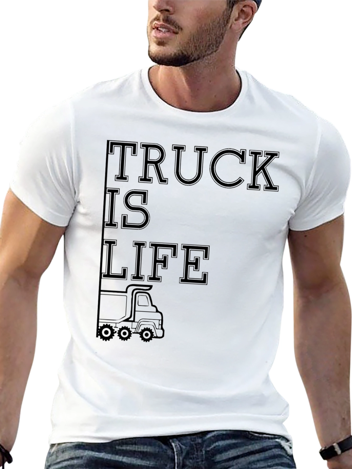 Black Truck is Life Graphic Tee - Black view 13