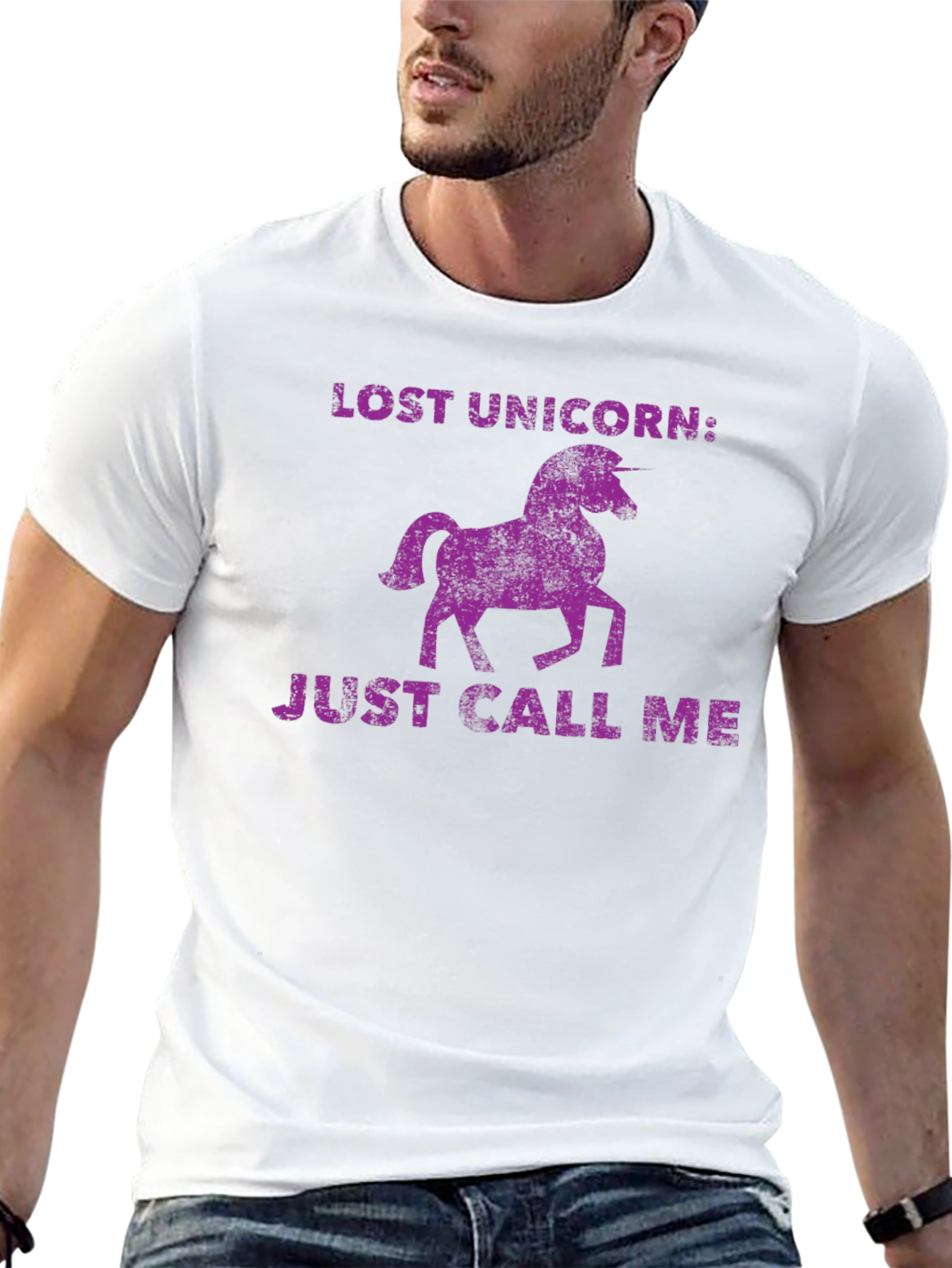 Black Lost Unicorn Graphic Tee - Just Call Me Funny T-Shirt view 13