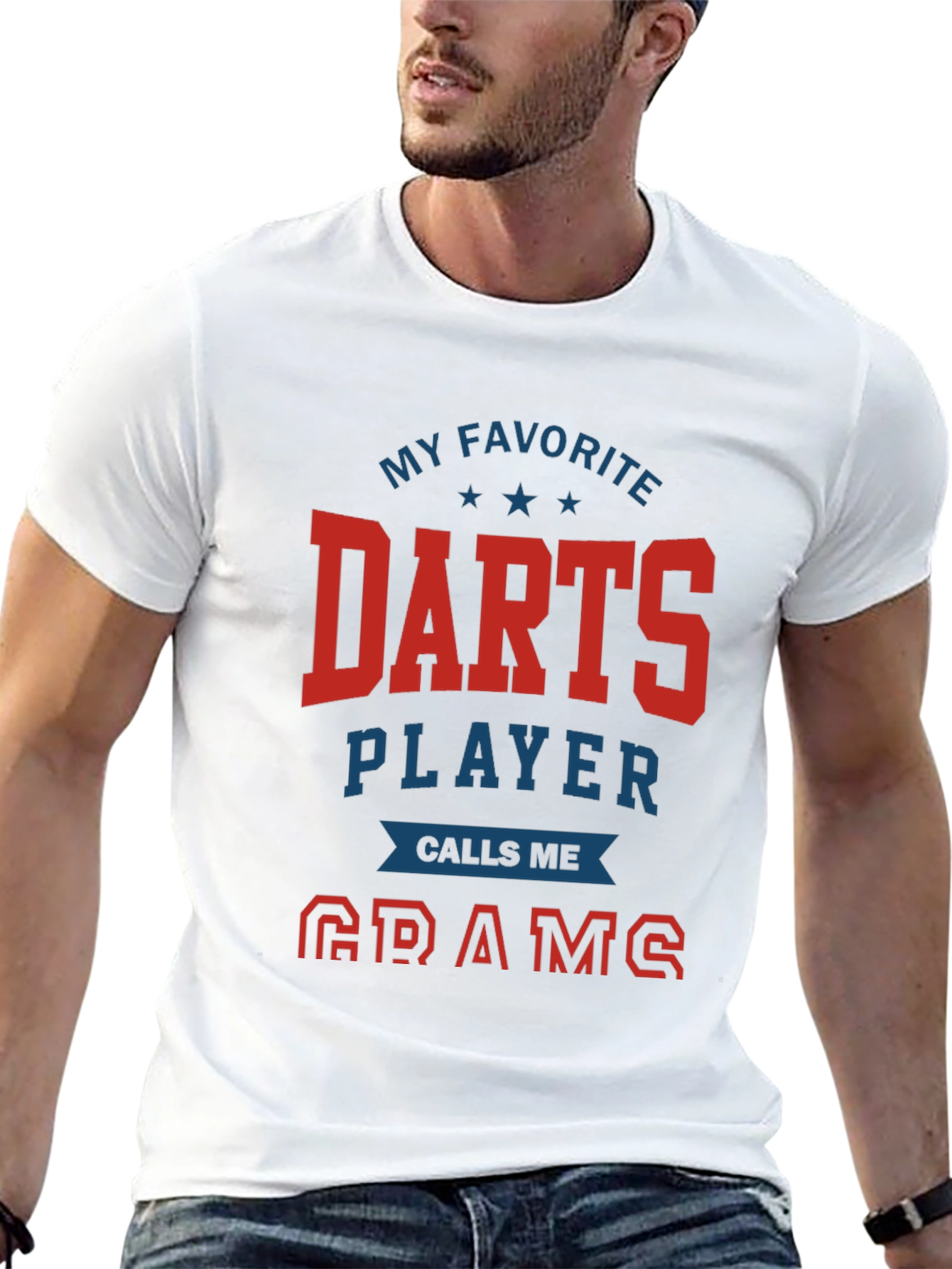 Black My Favorite Darts Player Calls Me Grams T-Shirt view 13