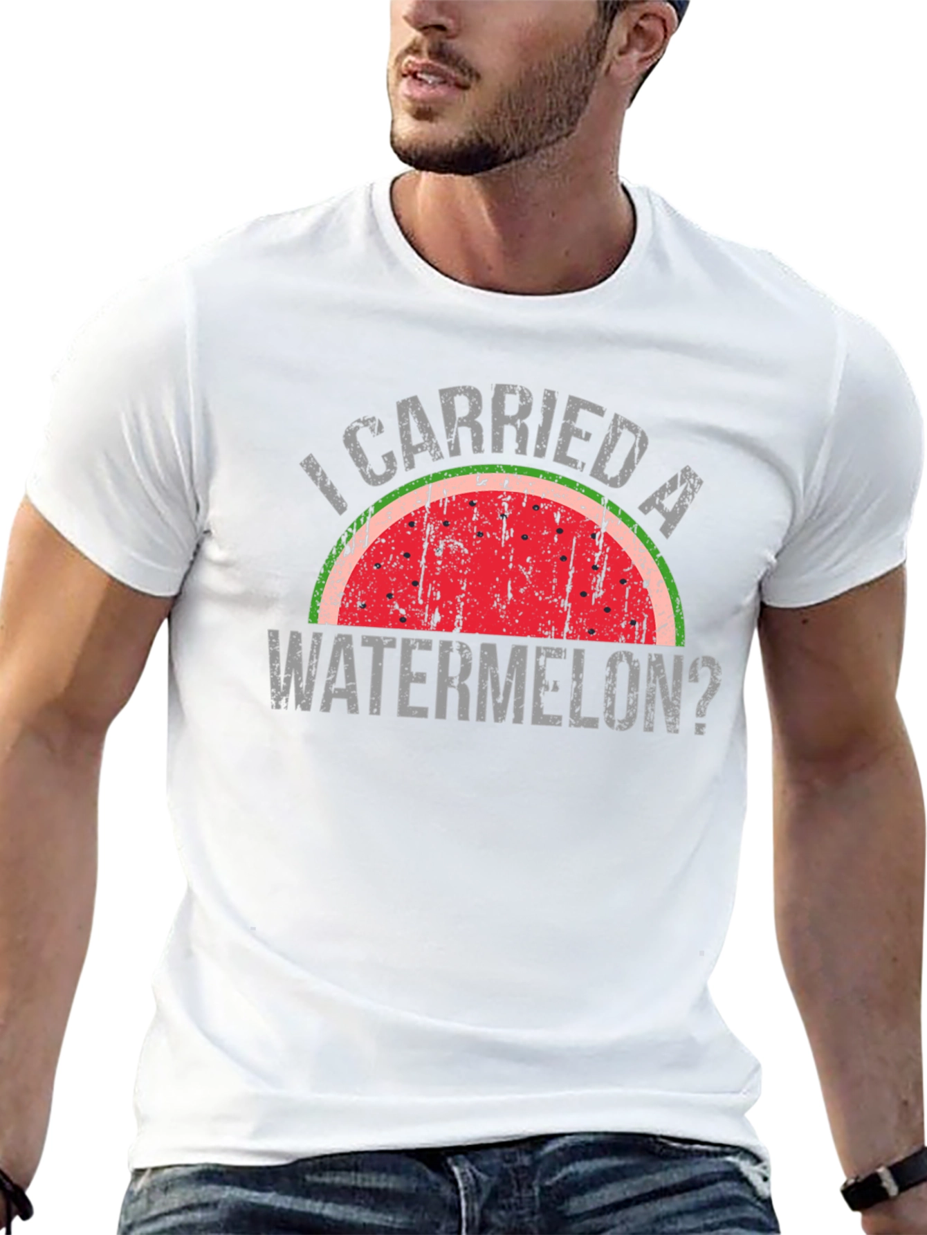 Black I Carried a Watermelon? T-Shirt - Retro Funny Movie Tee view 13