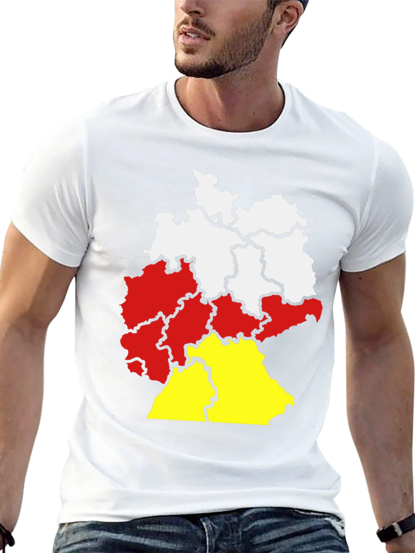 Germany Map Color Block T-Shirt - Deutschland Pride! - 13