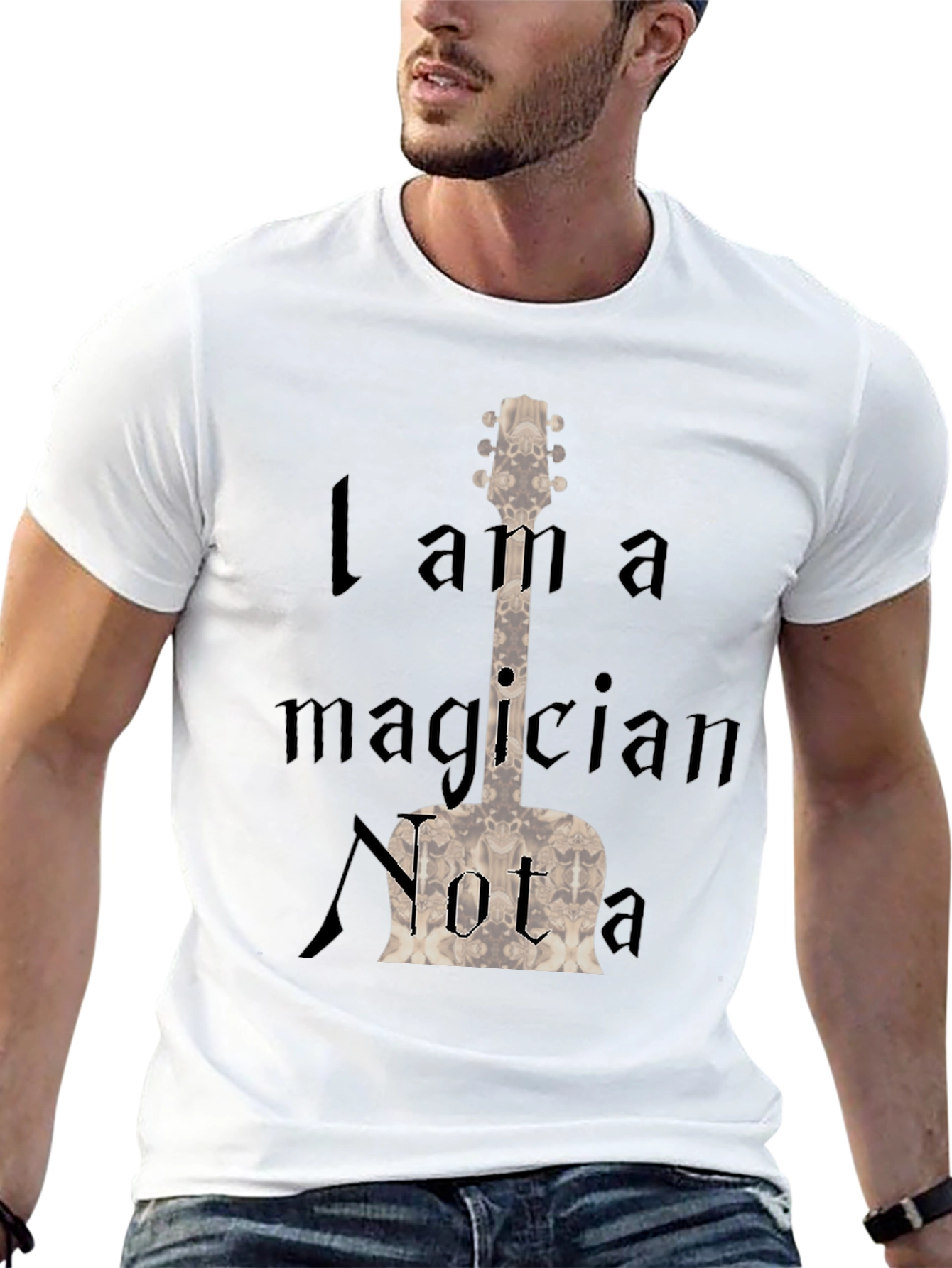 Black I am a Magician Nota Guitarist Tee view 13