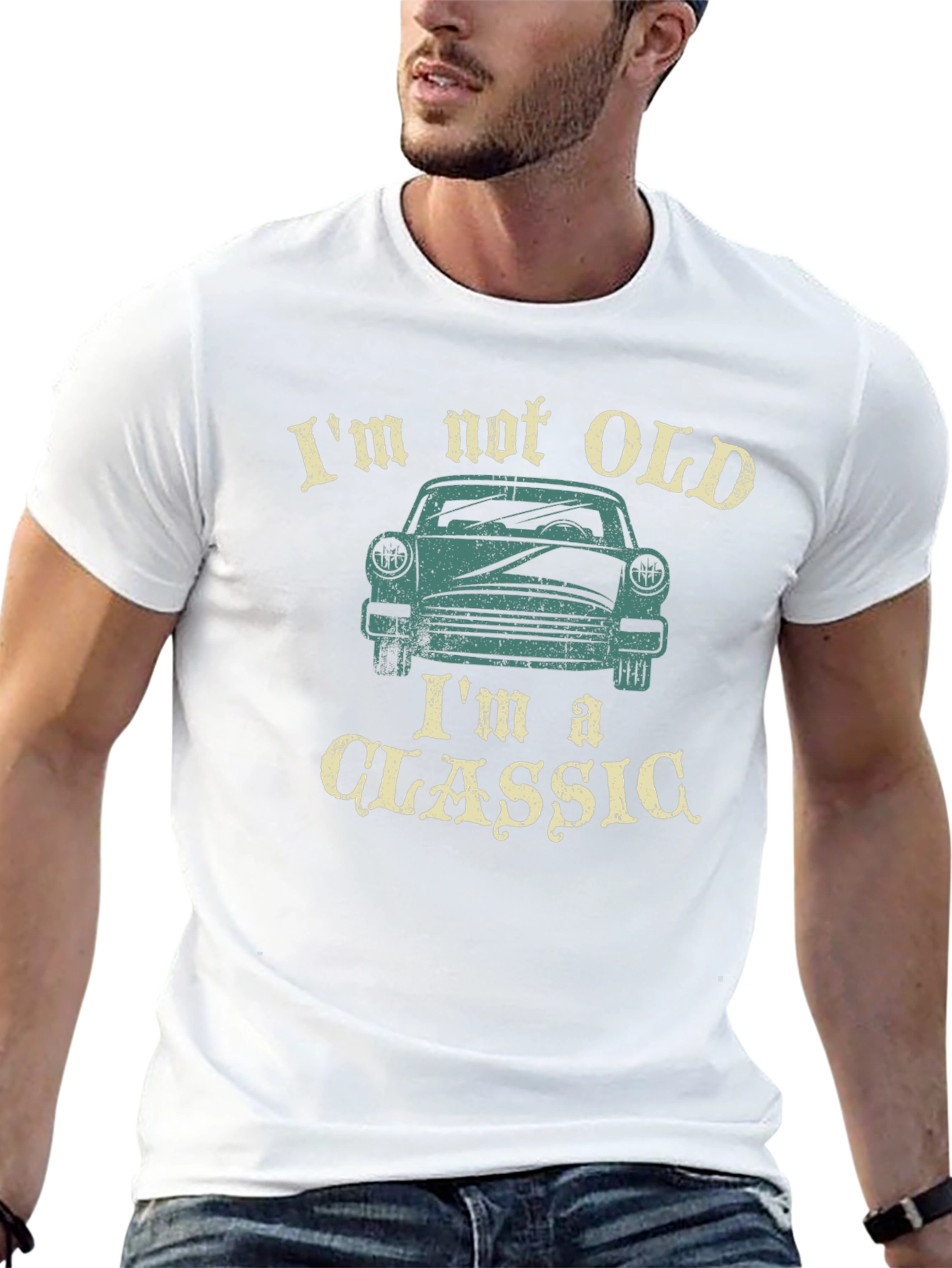 Black I'm Not Old I'm A Classic Car Graphic T-Shirt view 13