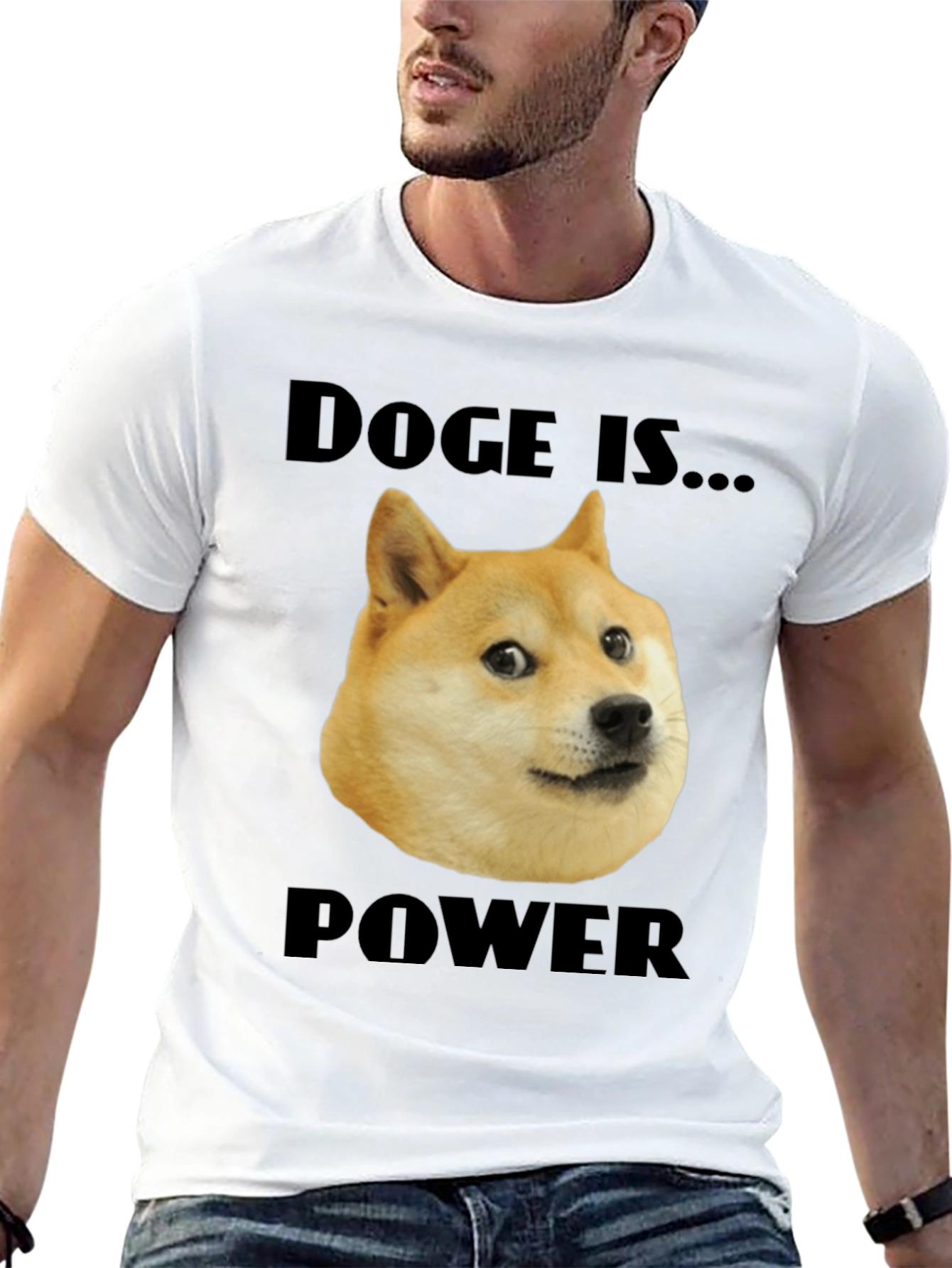 Black Doge is Power Black T-Shirt view 13