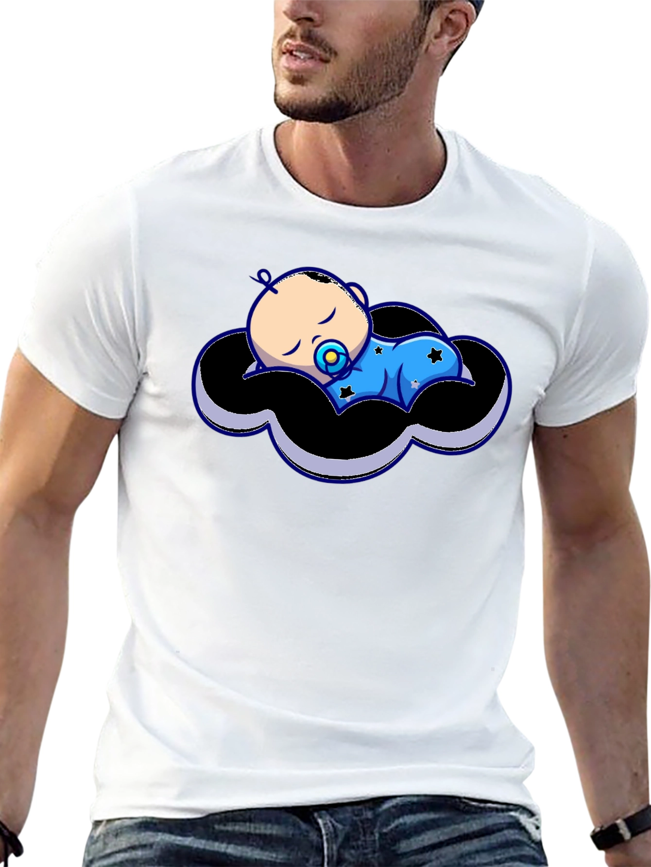 Black Baby Cloud Graphic Tee - Black view 13