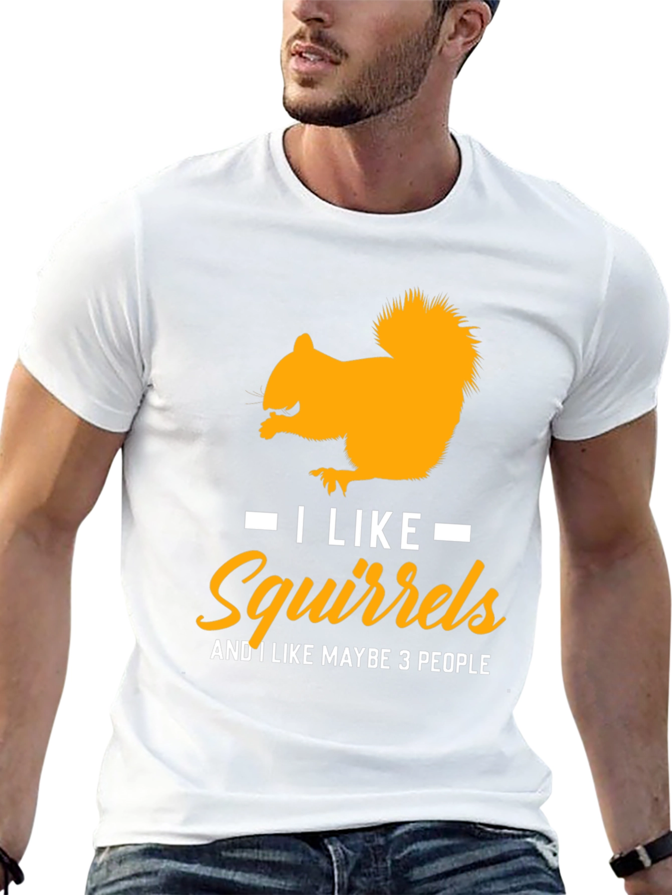 Black Squirrel Lover T-Shirt: "I Like Squirrels" view 13
