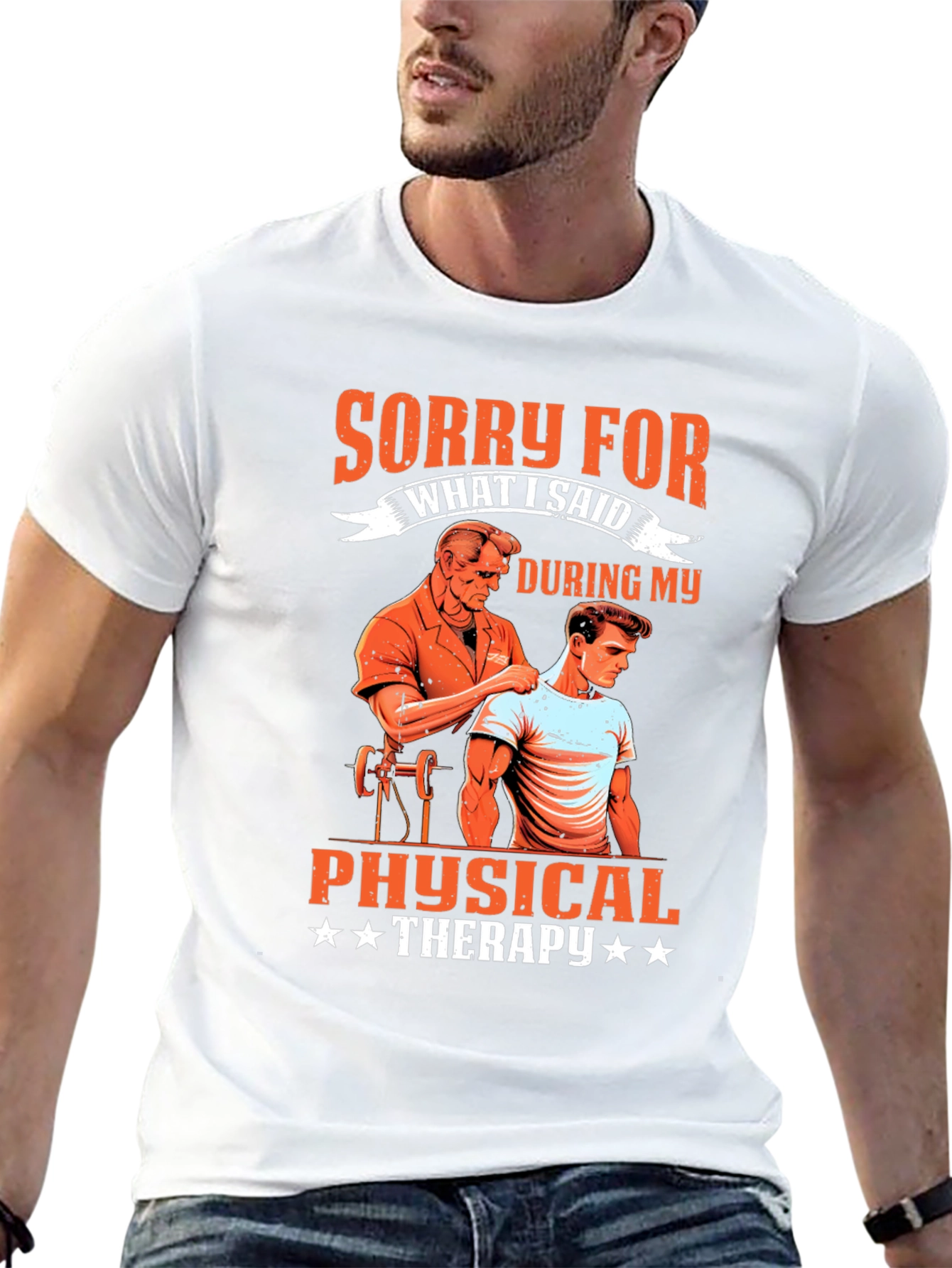Black Funny Physical Therapy T-Shirt - Sorry For What I Said view 13