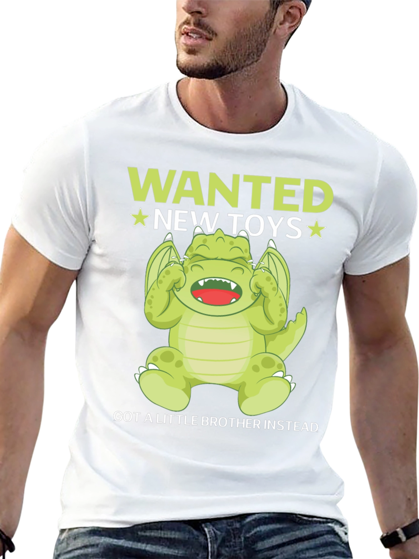 Black Wanted New Toys T-Shirt - Funny Dragon Tee view 13