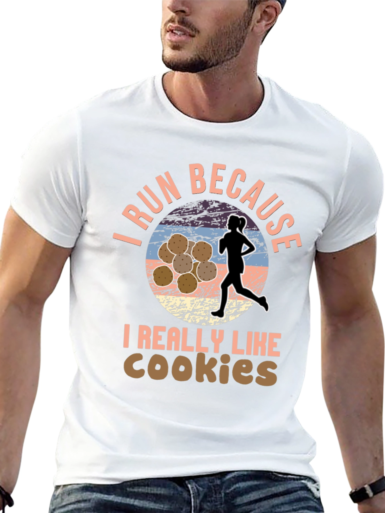 Black Run For Cookies T-Shirt, Funny Running Shirt view 13