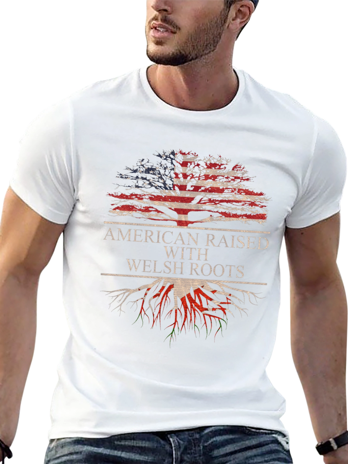 Black American Raised With Welsh Roots T-Shirt view 13