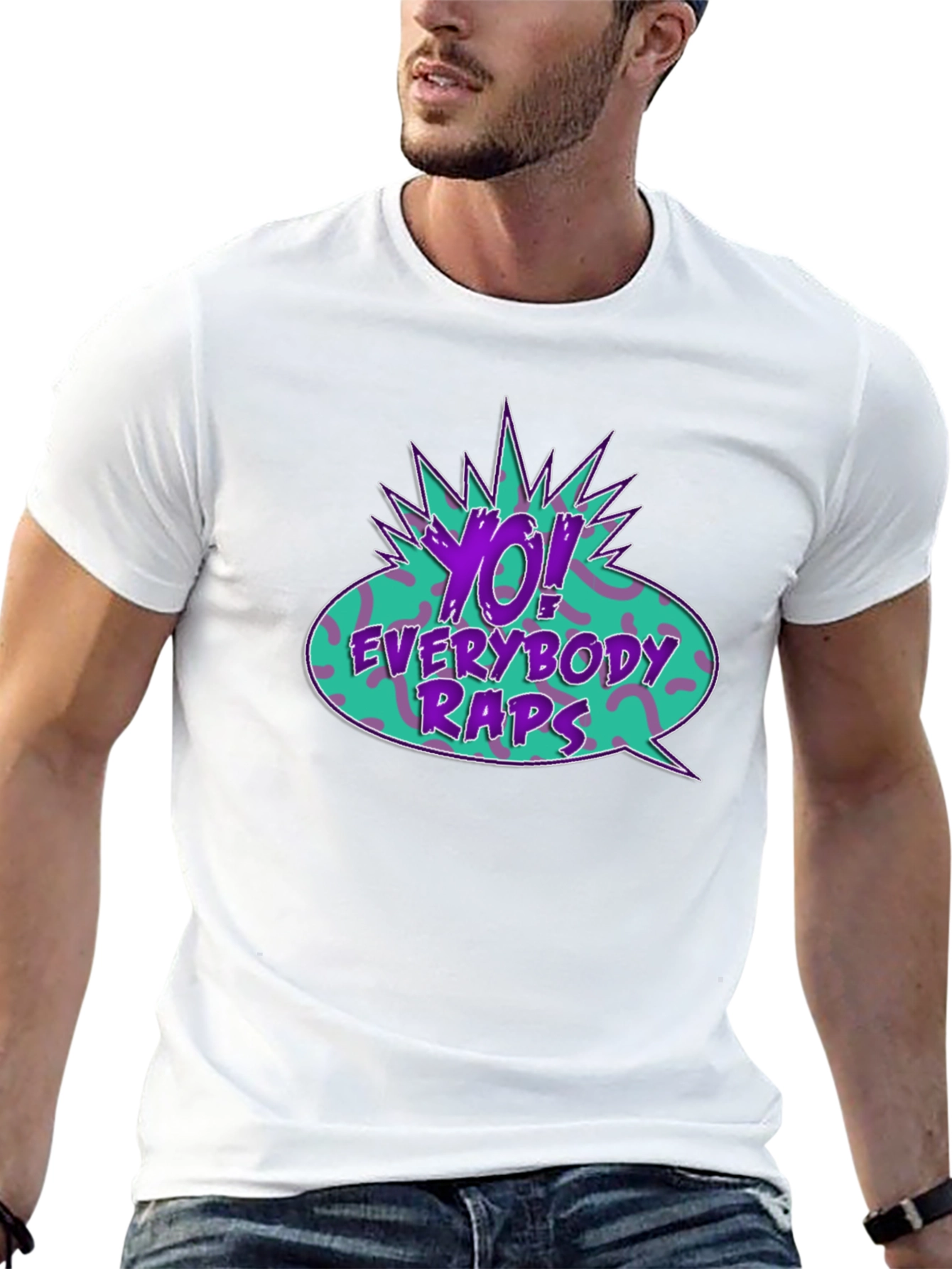 Black Yo! Everybody Raps Graphic Tee view 13