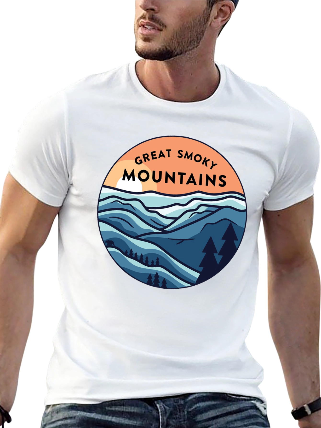 Black Great Smoky Mountains Graphic Tee - Black view 13