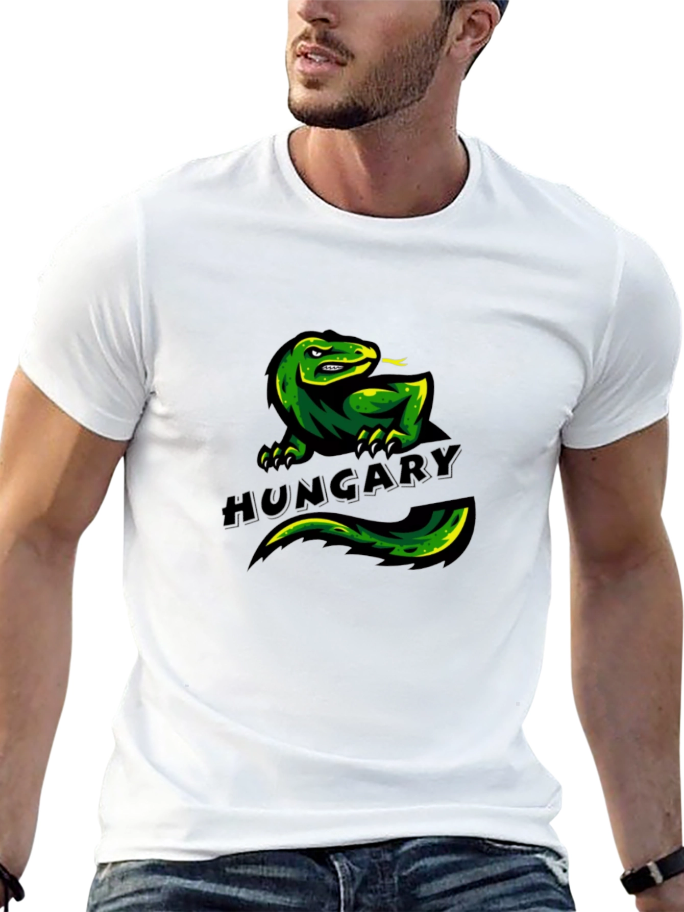 Black Hungary Lizard Graphic T-Shirt - Unique Design view 13