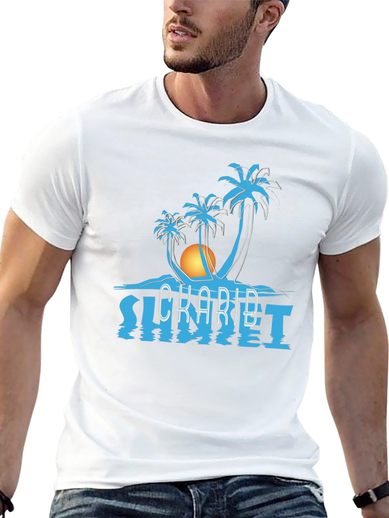 Caribbean Sunset Graphic T-Shirt - 13