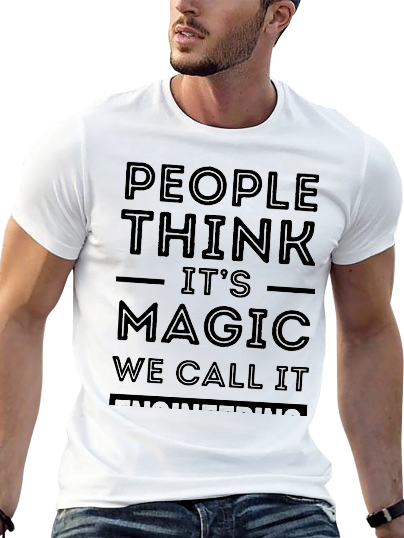 Black People Think It's Magic Funny T-Shirt view 13
