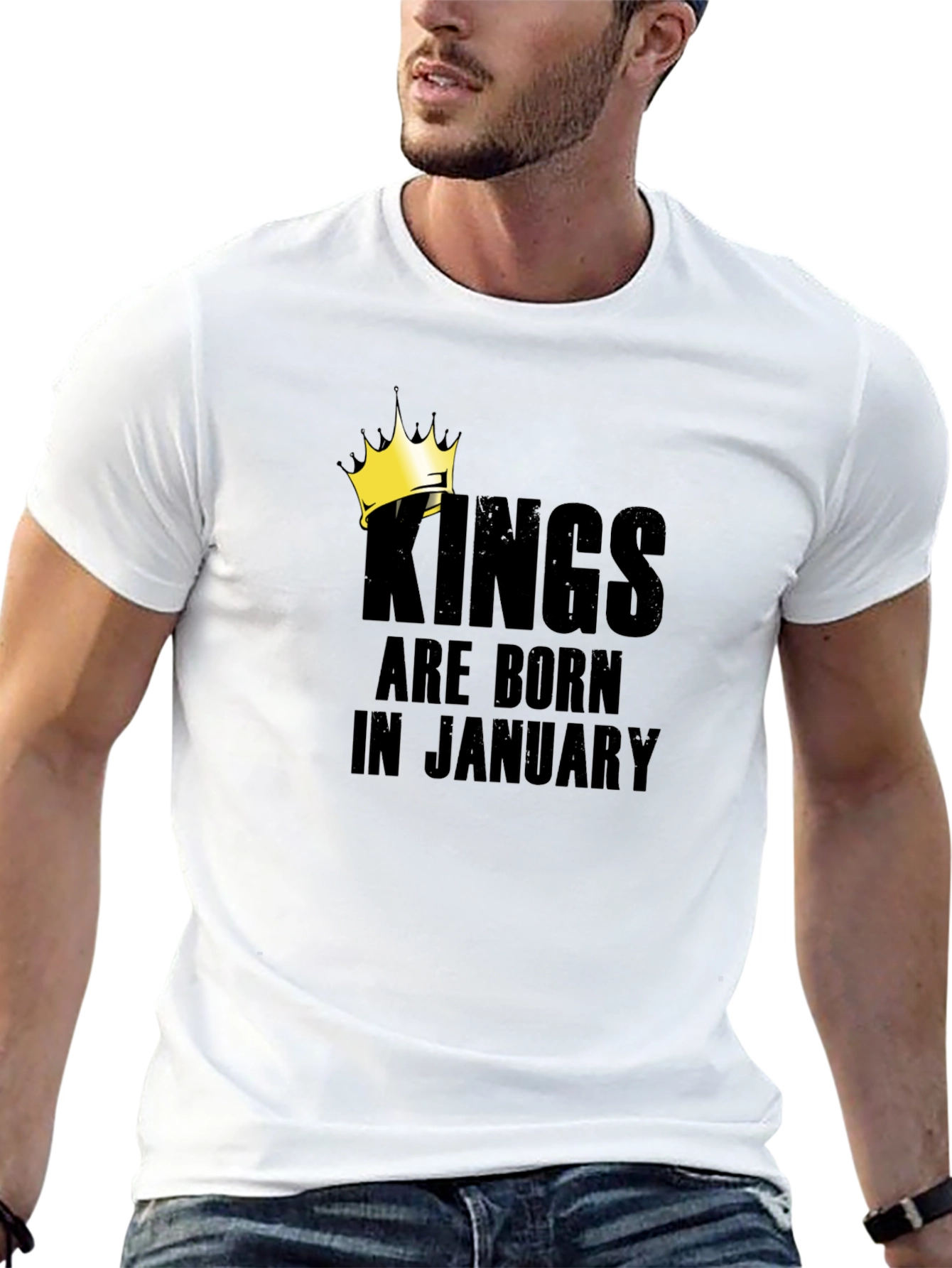 Black Kings Are Born In January Black T-Shirt view 13