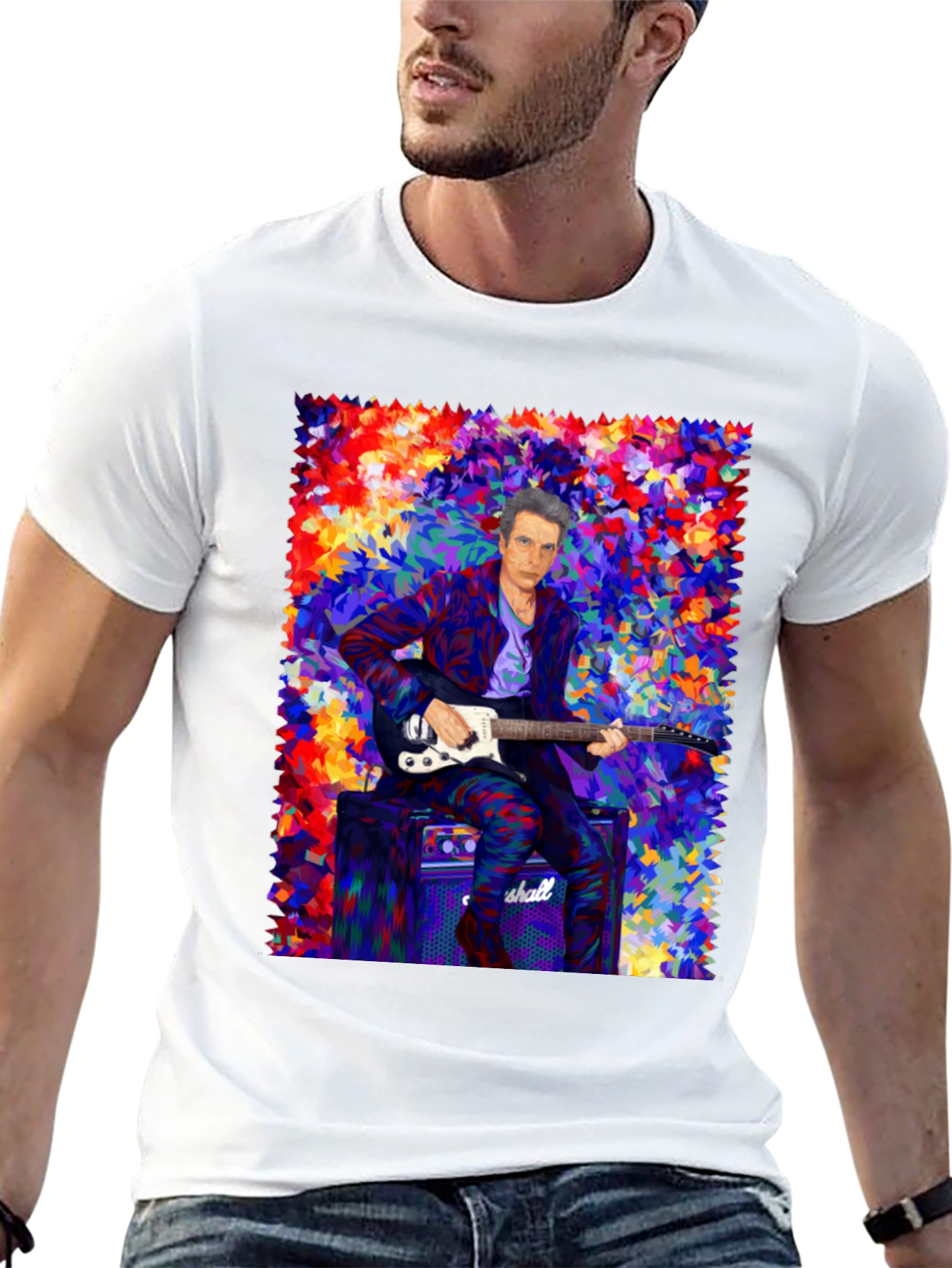 Black Colorful Musician Graphic T-Shirt view 13
