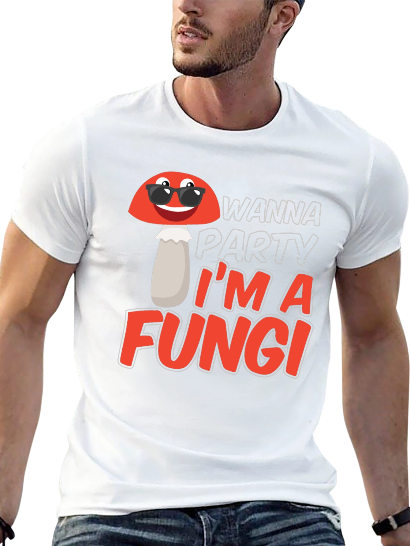 Black Funny Fungi Party T-Shirt view 13