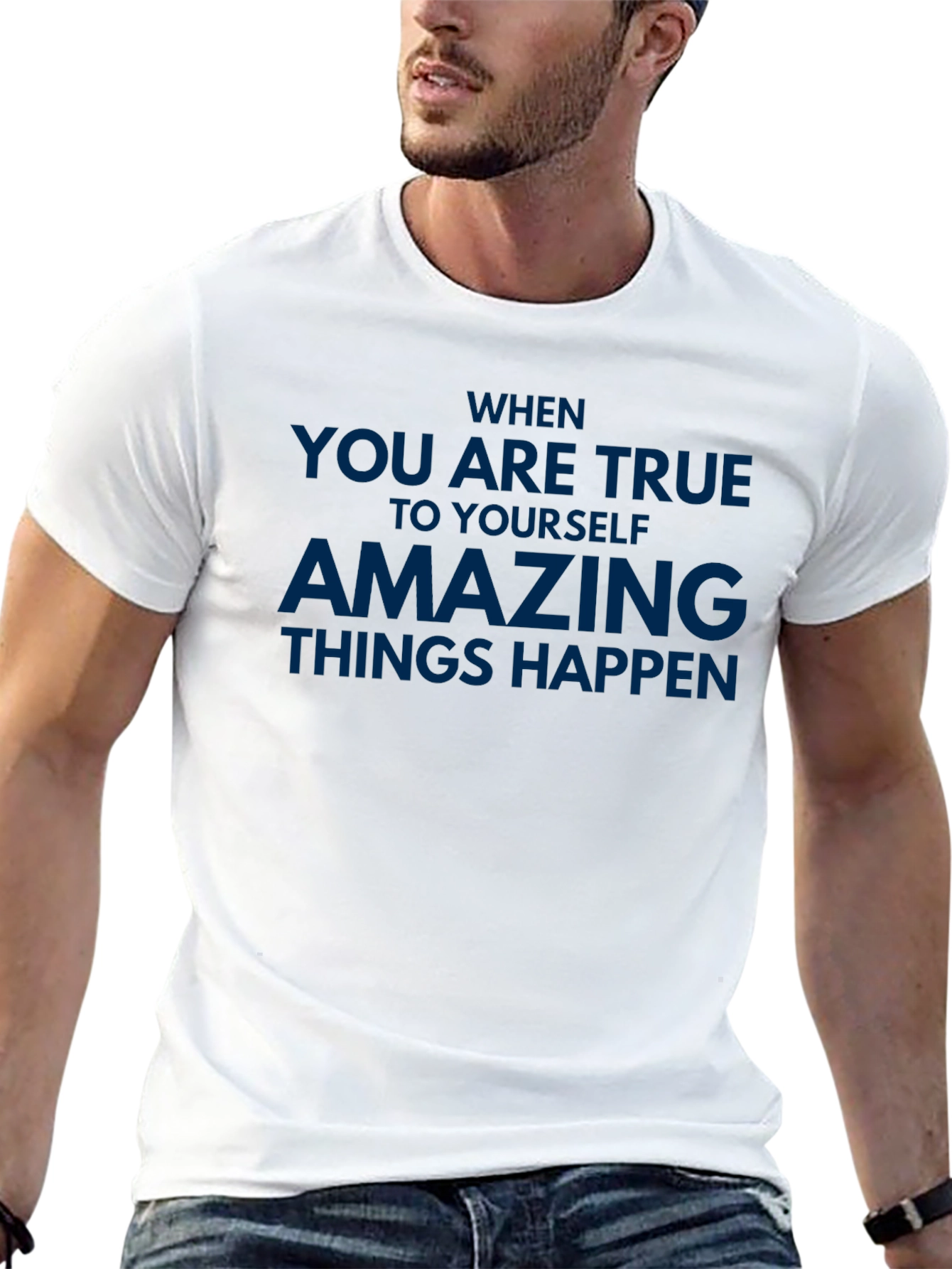 Black Inspirational True Self T-Shirt view 13