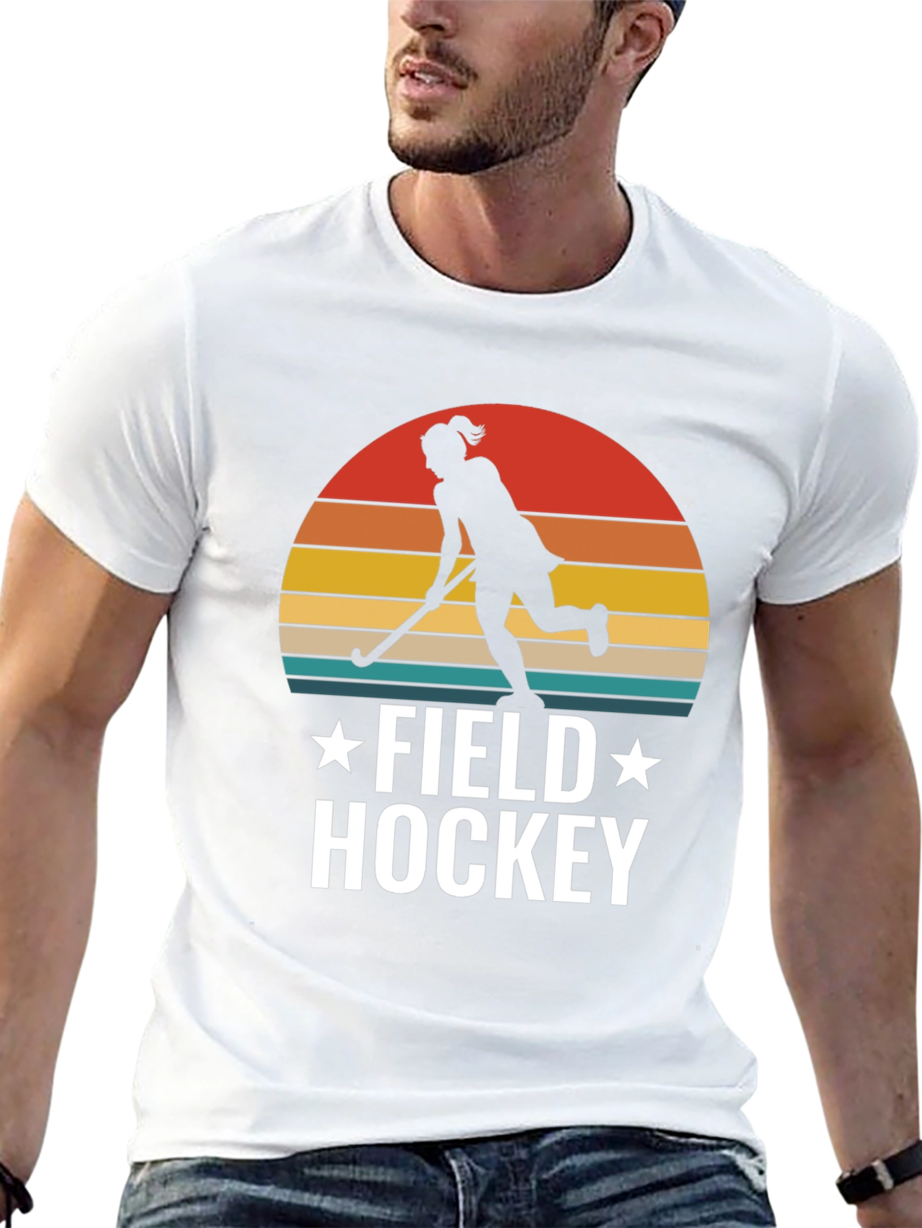 Black Field Hockey Sunset T-Shirt view 13