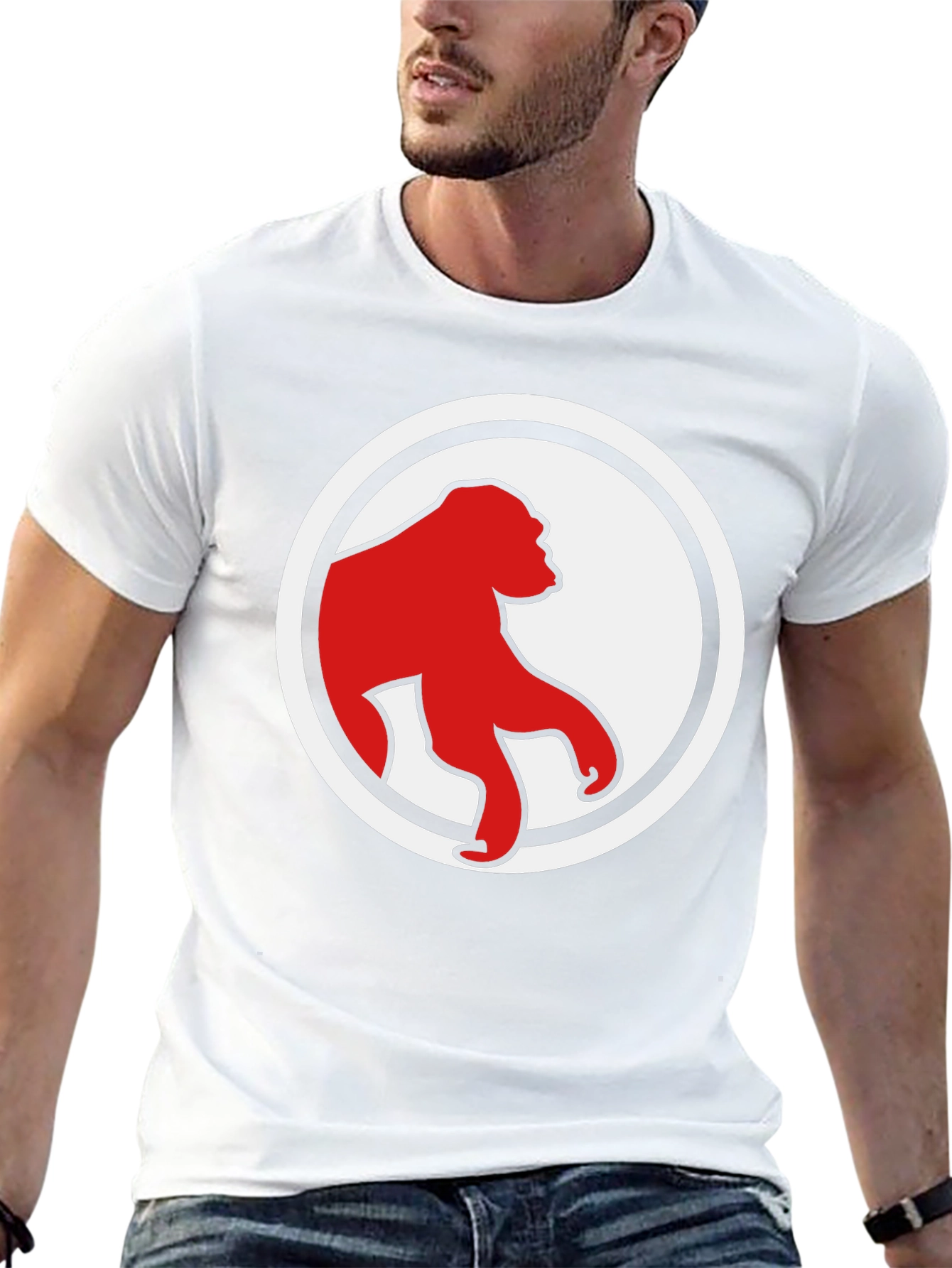 Black Red Ape Graphic Tee - Modern Black Shirt view 13