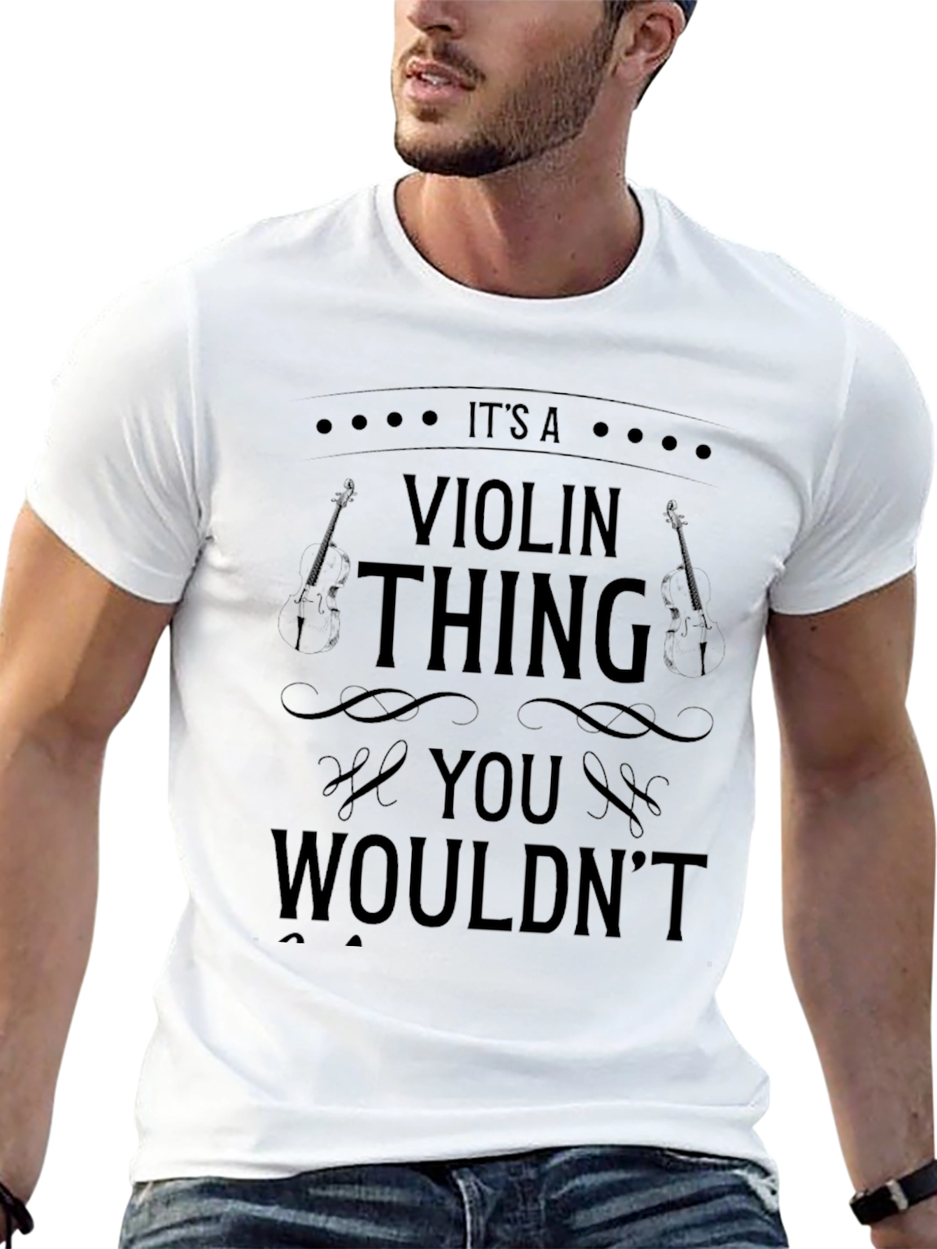 Black It's a Violin Thing T-Shirt - Music Lover Apparel view 13
