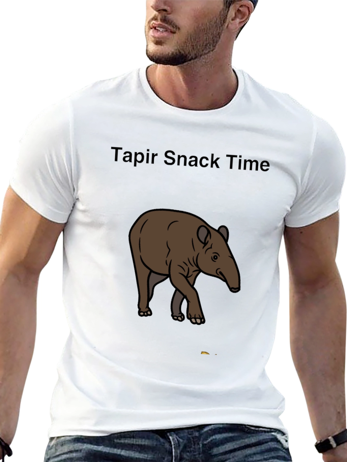 Black Tapir Snack Time Graphic T-Shirt view 13