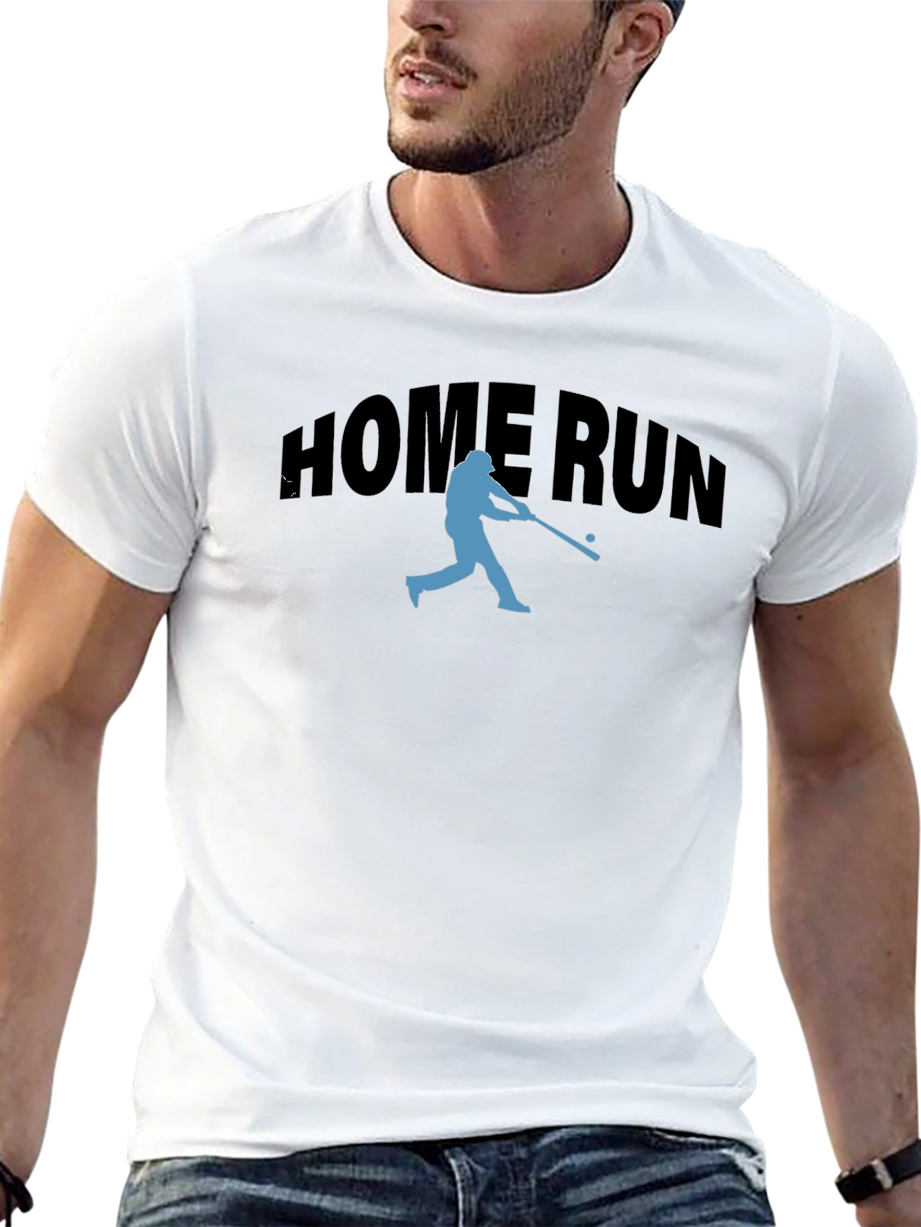 Black Home Run Baseball Graphic Tee - Stylish Men's T-Shirt view 13