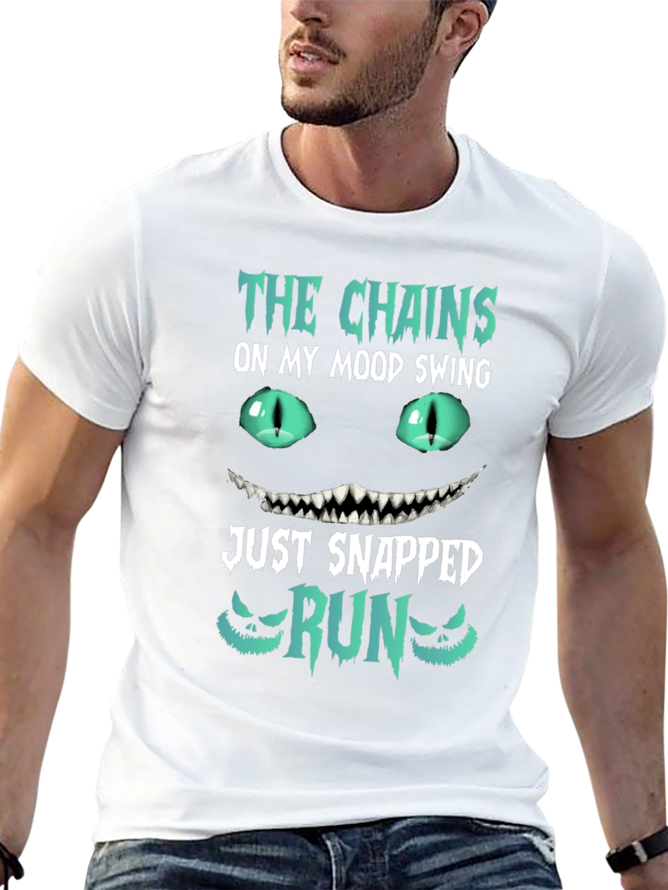 Black Mood Swing Chains Snapped Run T-Shirt view 13