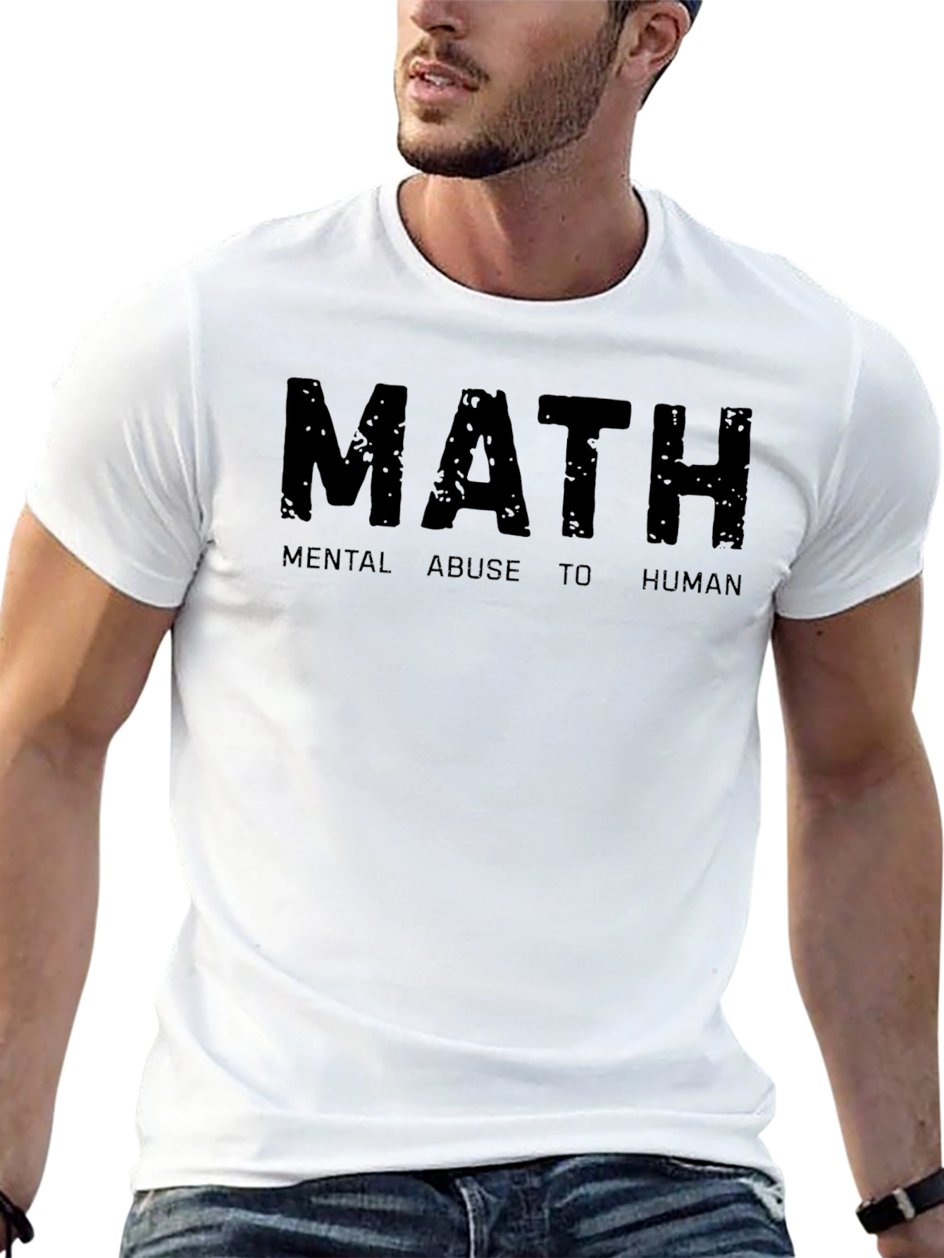 Black Math: Mental Abuse to Human - Funny Graphic Tee view 13