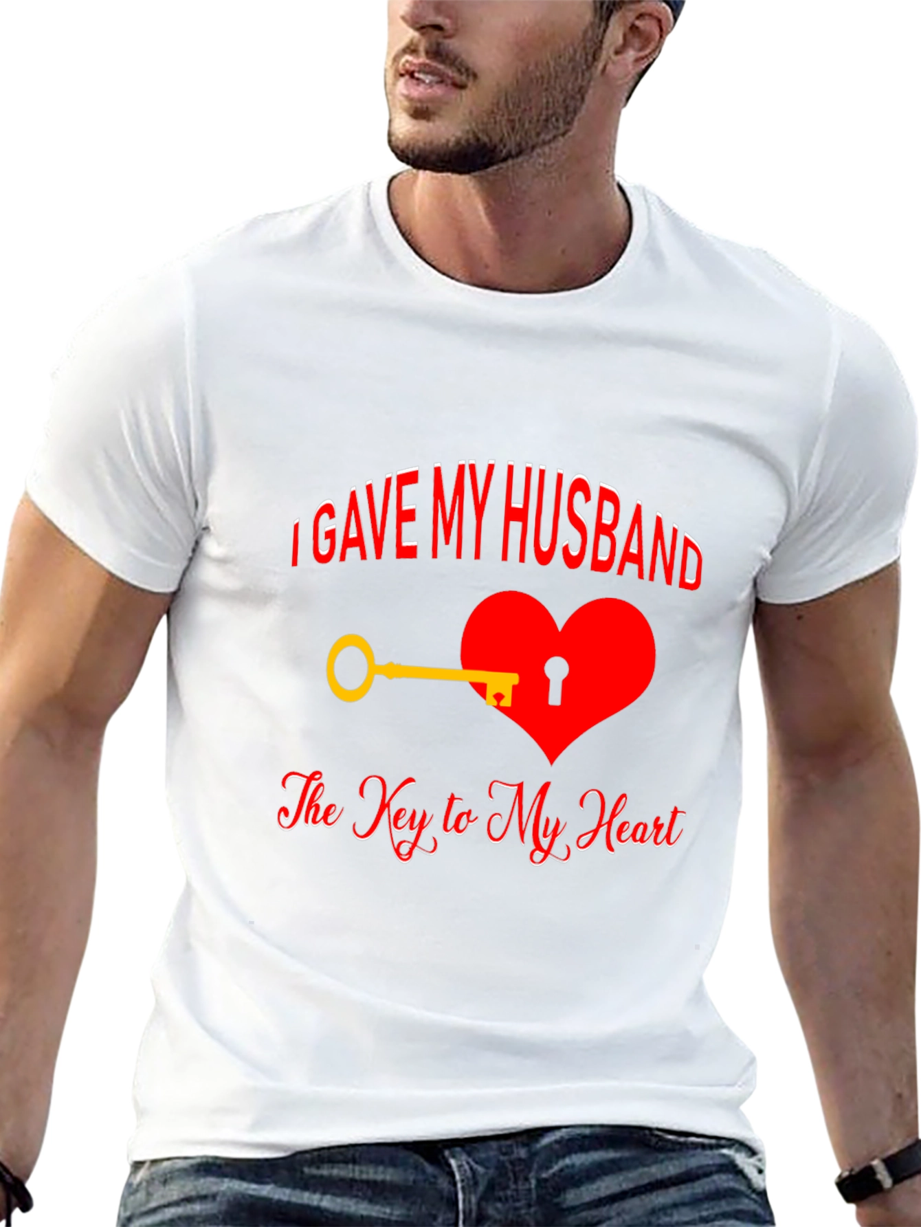 Black Husband's Key to My Heart T-Shirt view 13