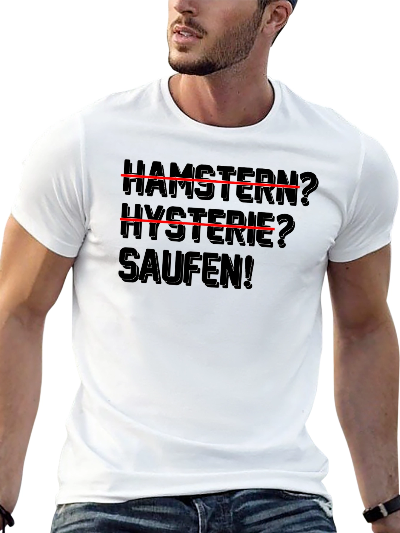 Black Hamstern? Hysterie? Saufen! T-Shirt view 13