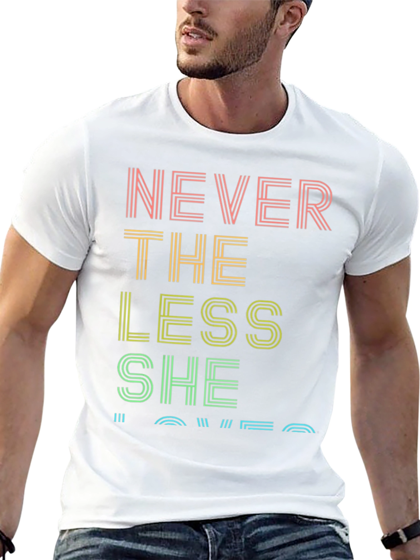 Black Never the Less She Loved Graphic Tee view 13
