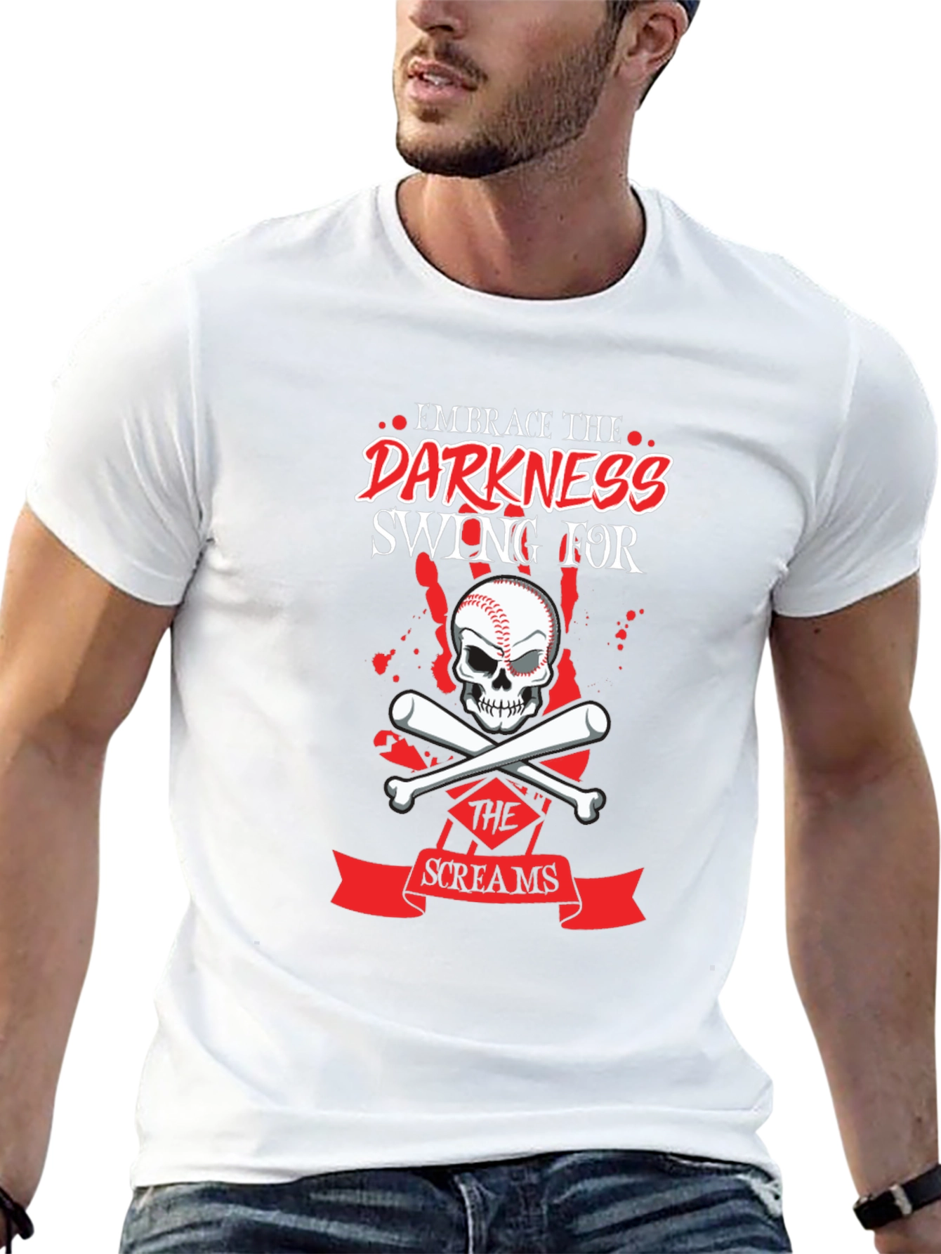 Black Embrace the Darkness Graphic Tee view 13