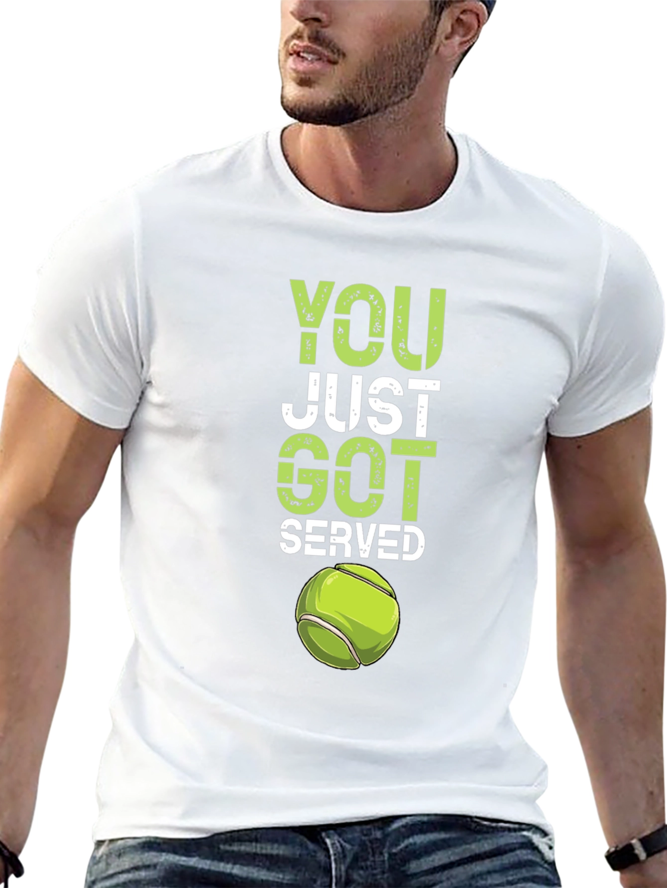 Black You Just Got Served Tennis T-Shirt view 13