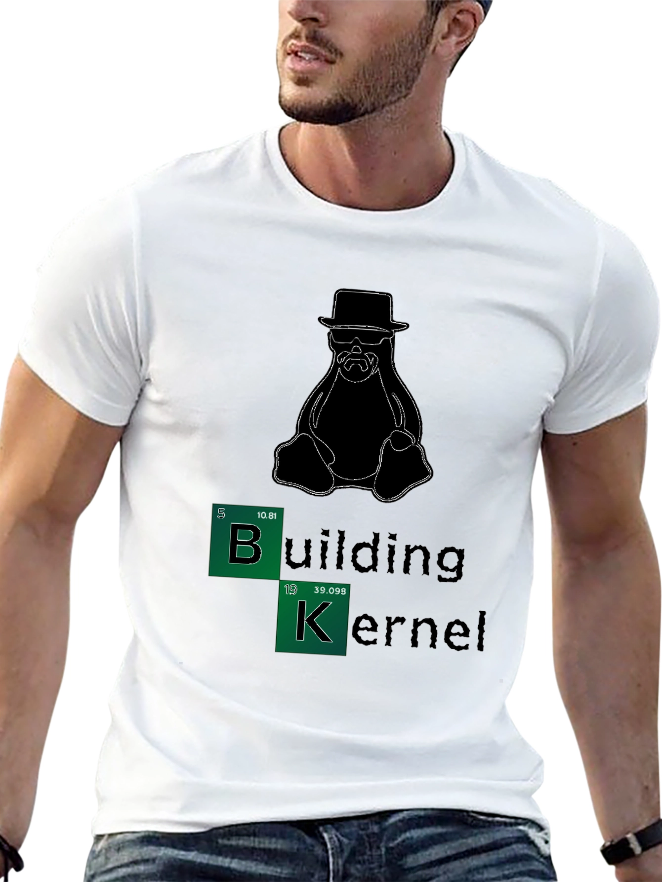 Black Building Kernel Breaking Bad Penguin T-Shirt view 13