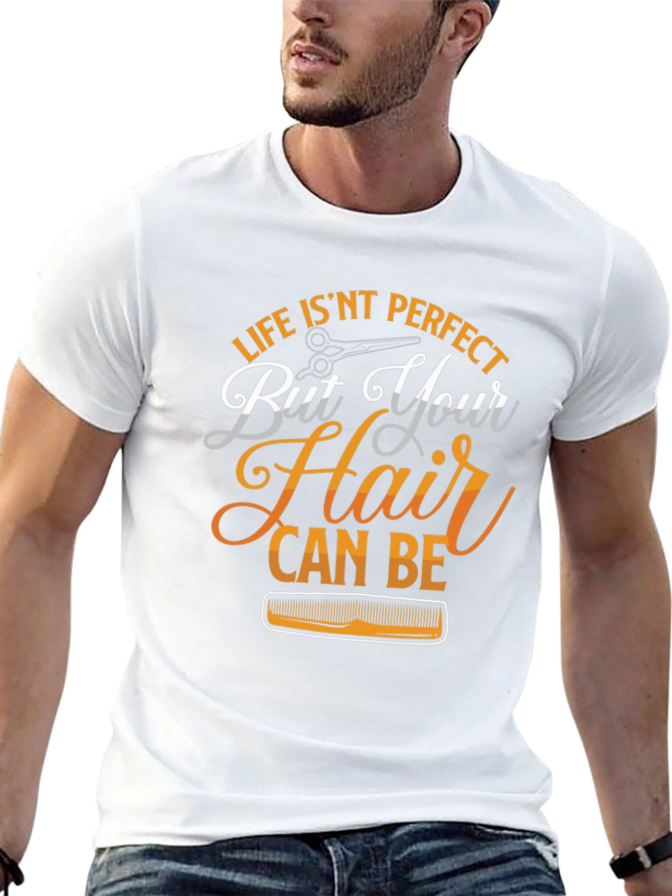 Black Life Isn't Perfect Hair Stylist T-Shirt view 13