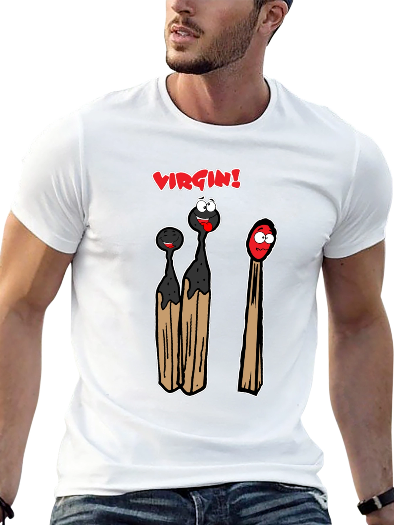 Black Virgin Match T-Shirt - Funny Adult Humor Tee view 13