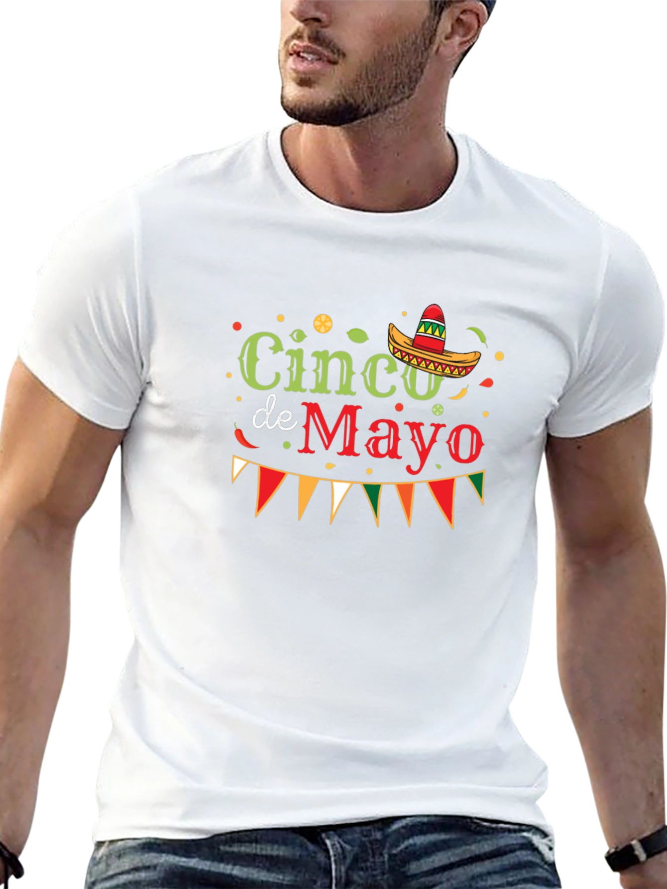 Black Cinco de Mayo Graphic T-Shirt - Black view 13
