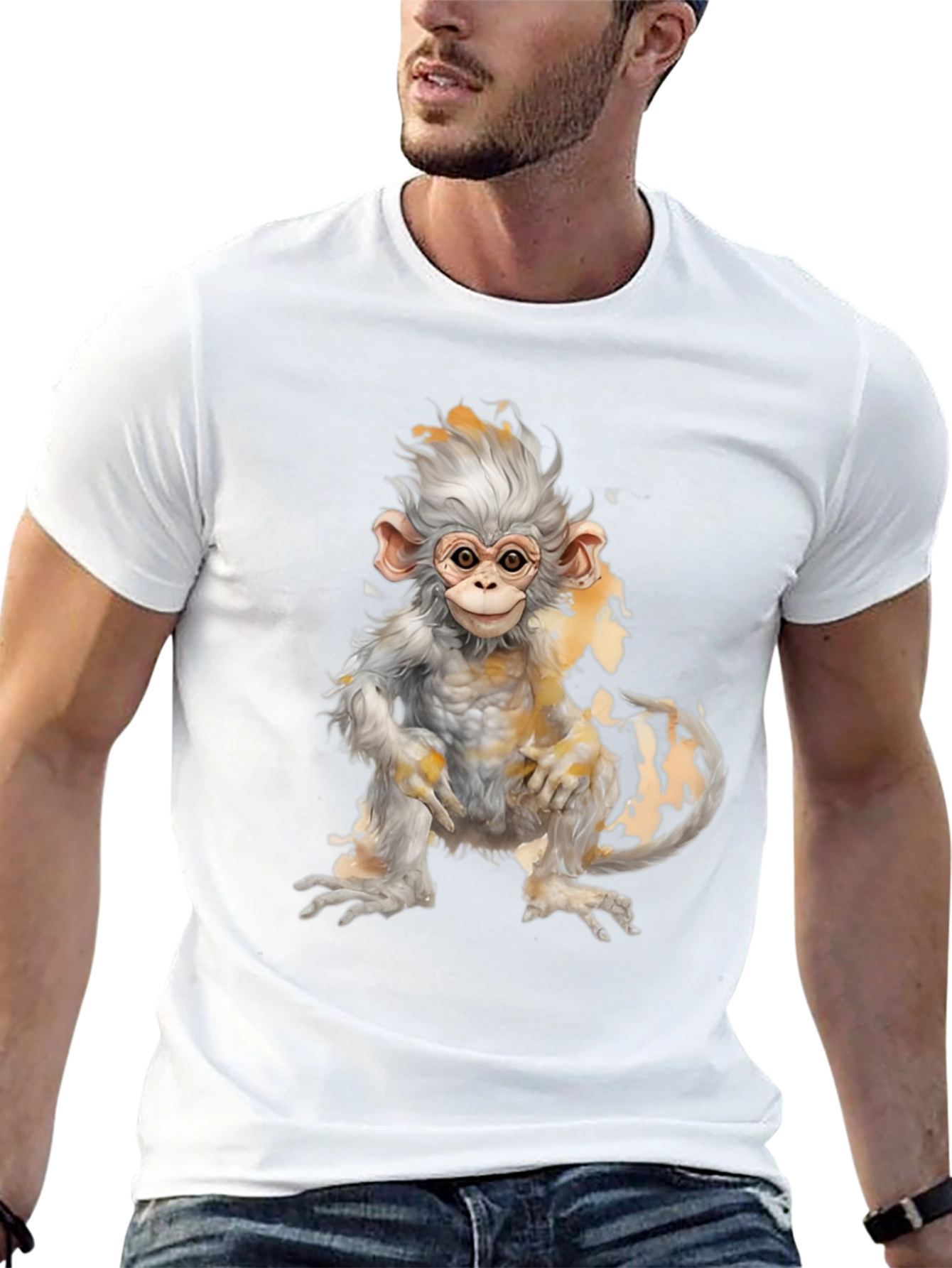 Black Monkey Graphic Tee - Soft Cotton Blend view 13