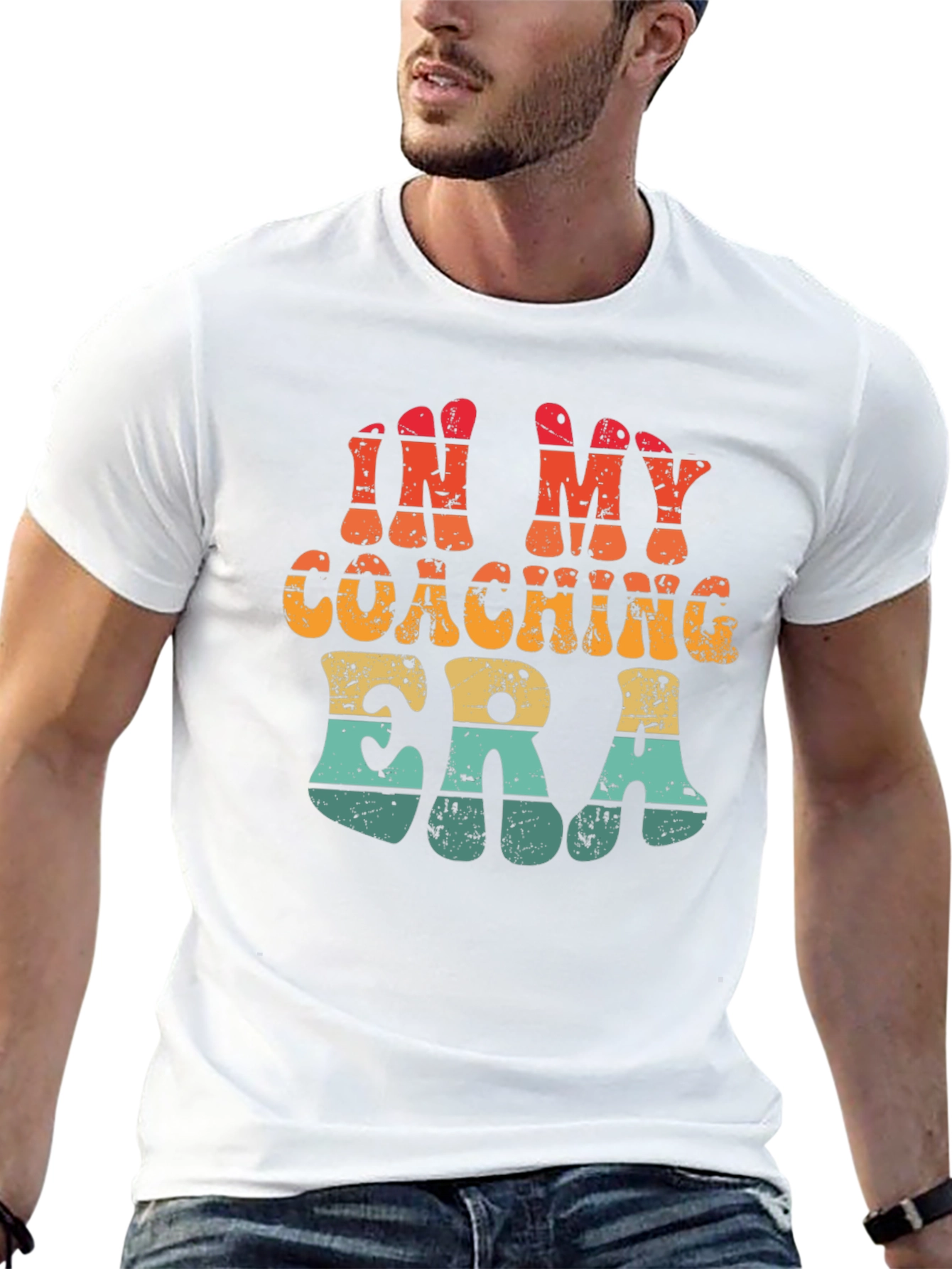 Black In My Coaching Era Retro Graphic T-Shirt view 13