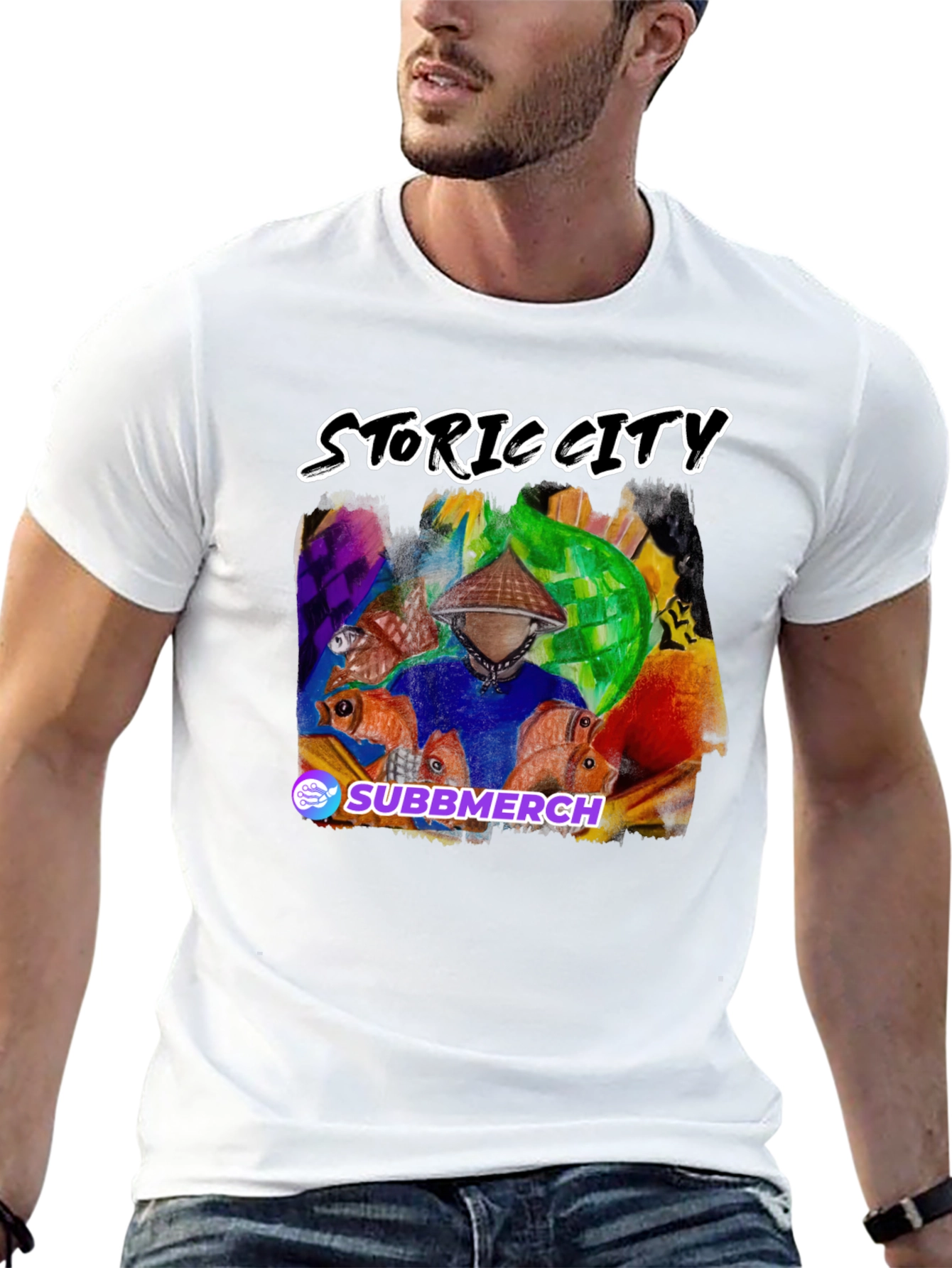 Black Storig City Graphic Tee - Unique Design view 13