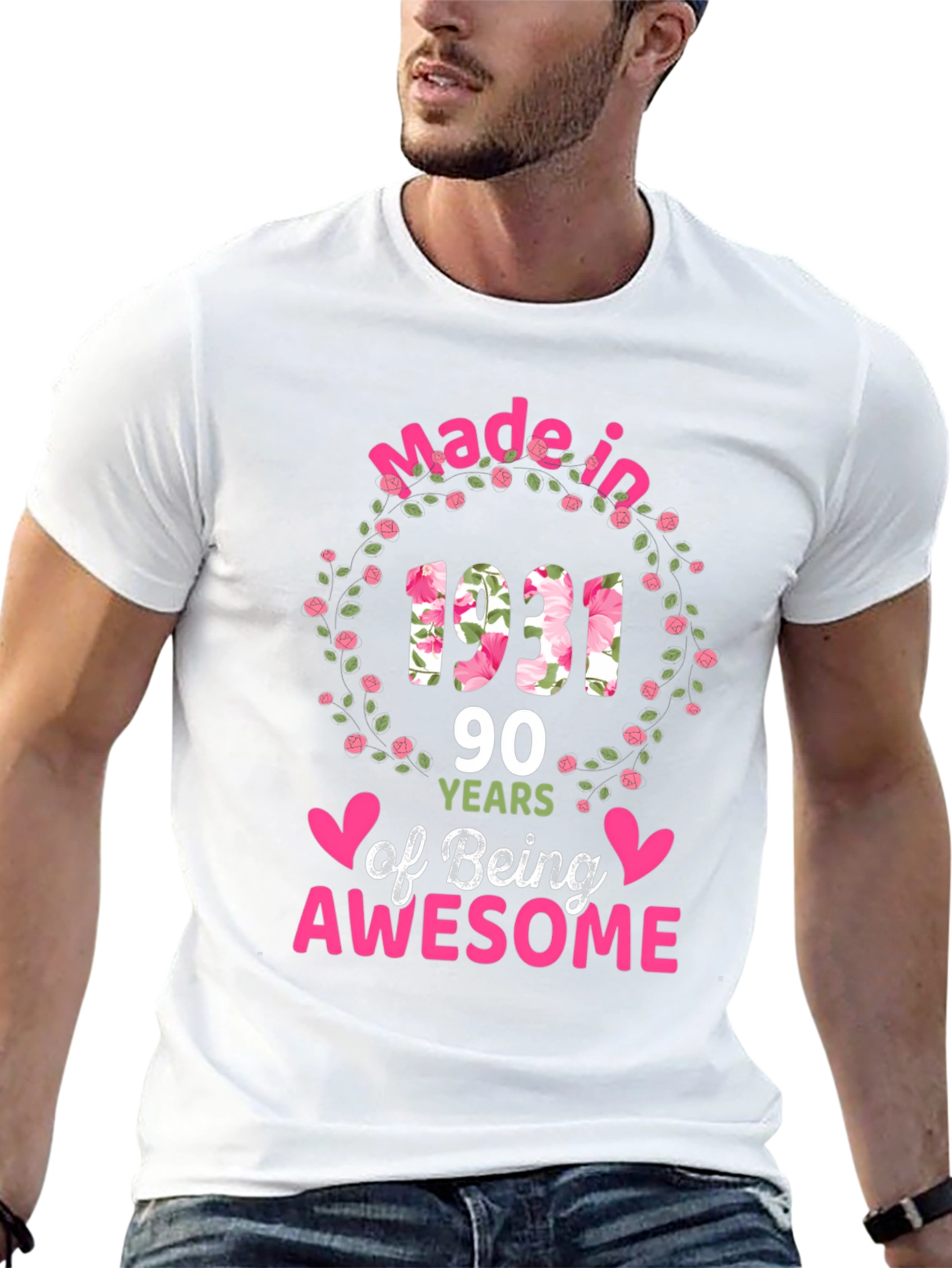Black Made in 1931 90 Years of Being Awesome T-Shirt view 13