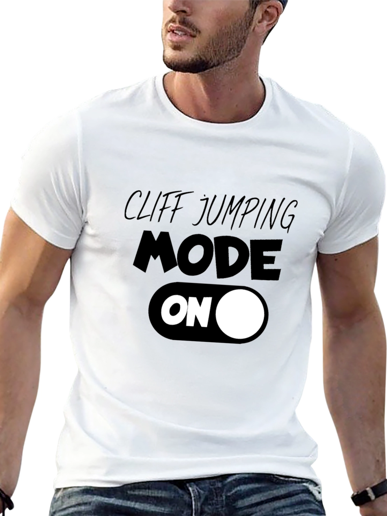 Black Cliff Jumping Mode ON T-Shirt view 13