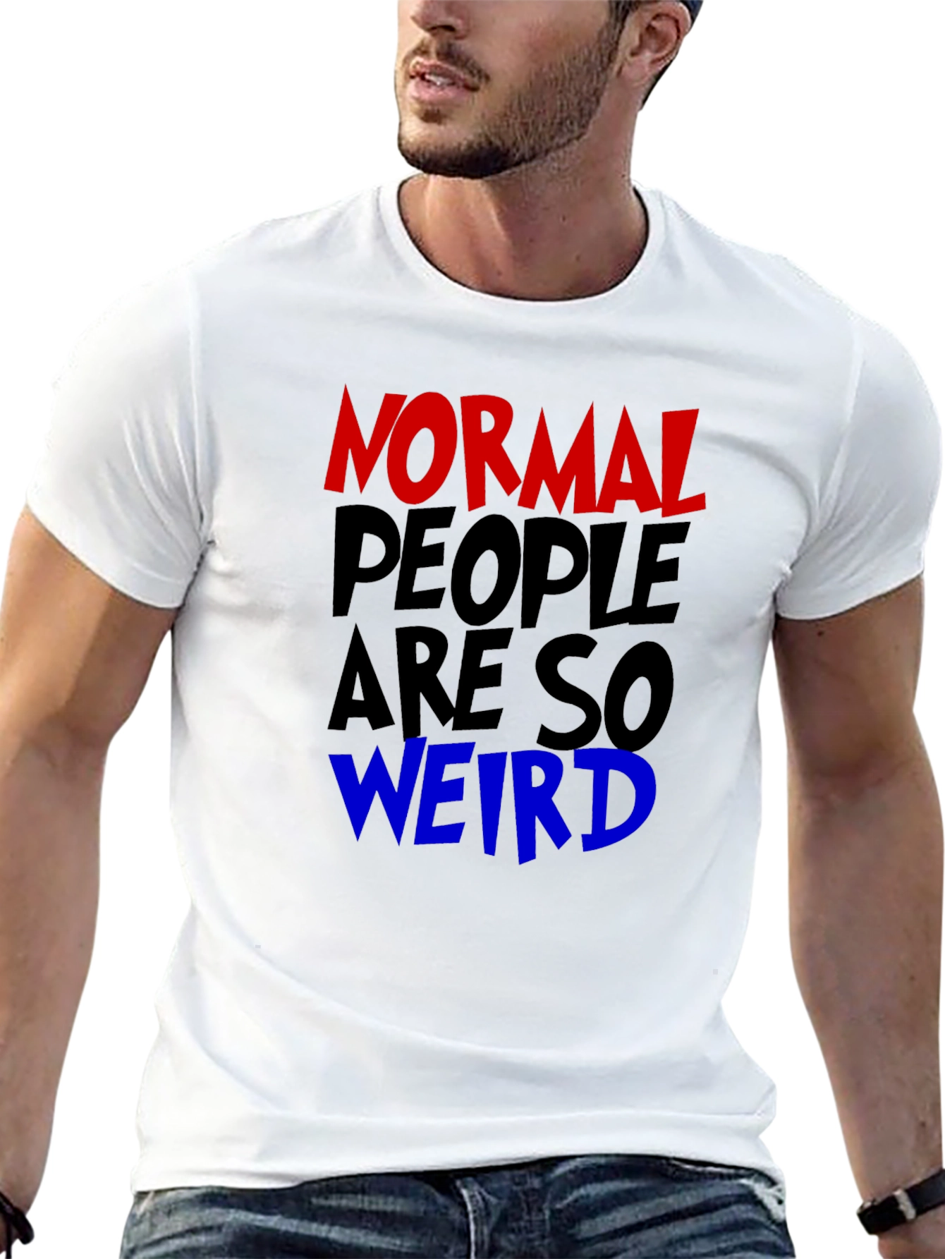 Black Normal People Are So Weird Funny Graphic Tee view 13