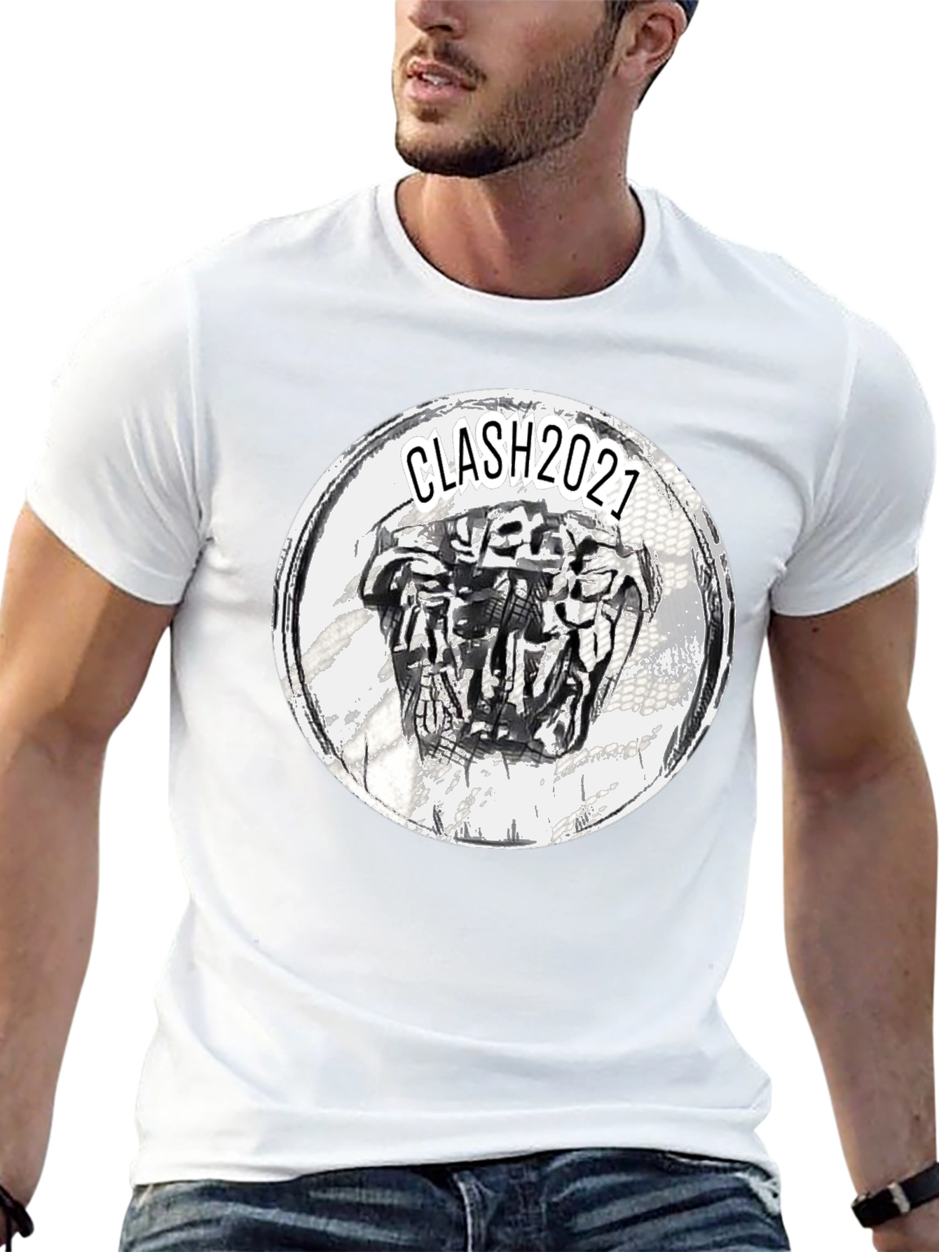 Black Clash 2021 Graphic Print T-Shirt view 13