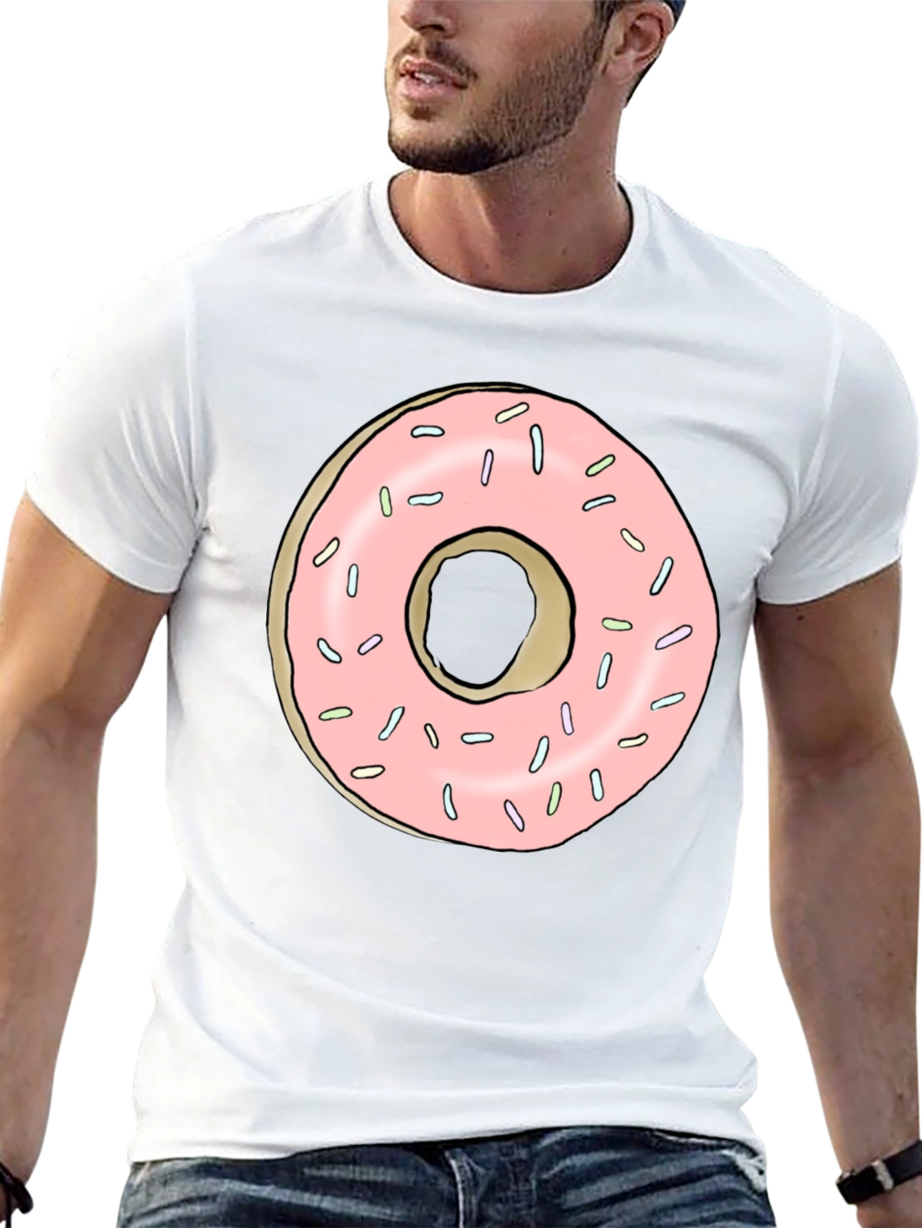 Black Donut Graphic Black T-Shirt view 13
