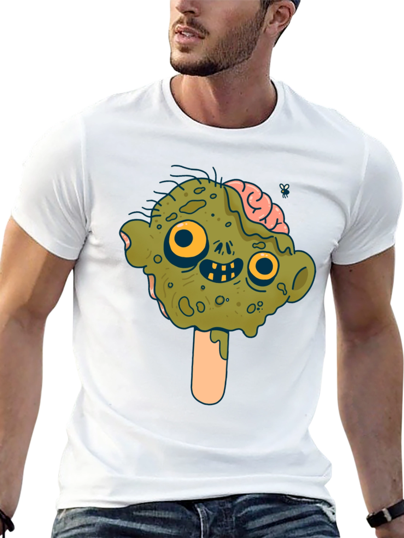 Black Zombie Ice Cream T-Shirt - Brain Freeze! view 13