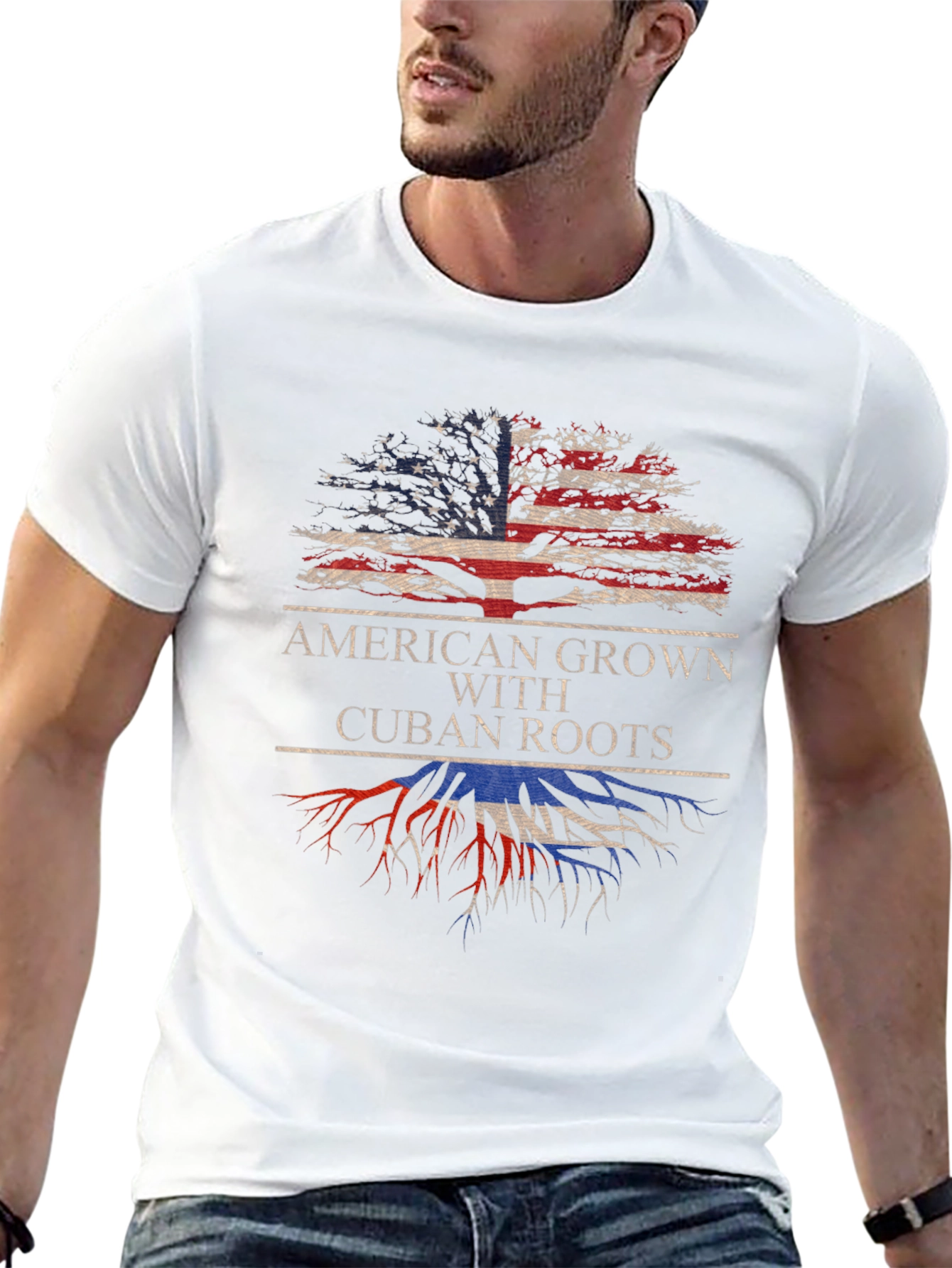 Black American Grown with Cuban Roots T-Shirt view 13