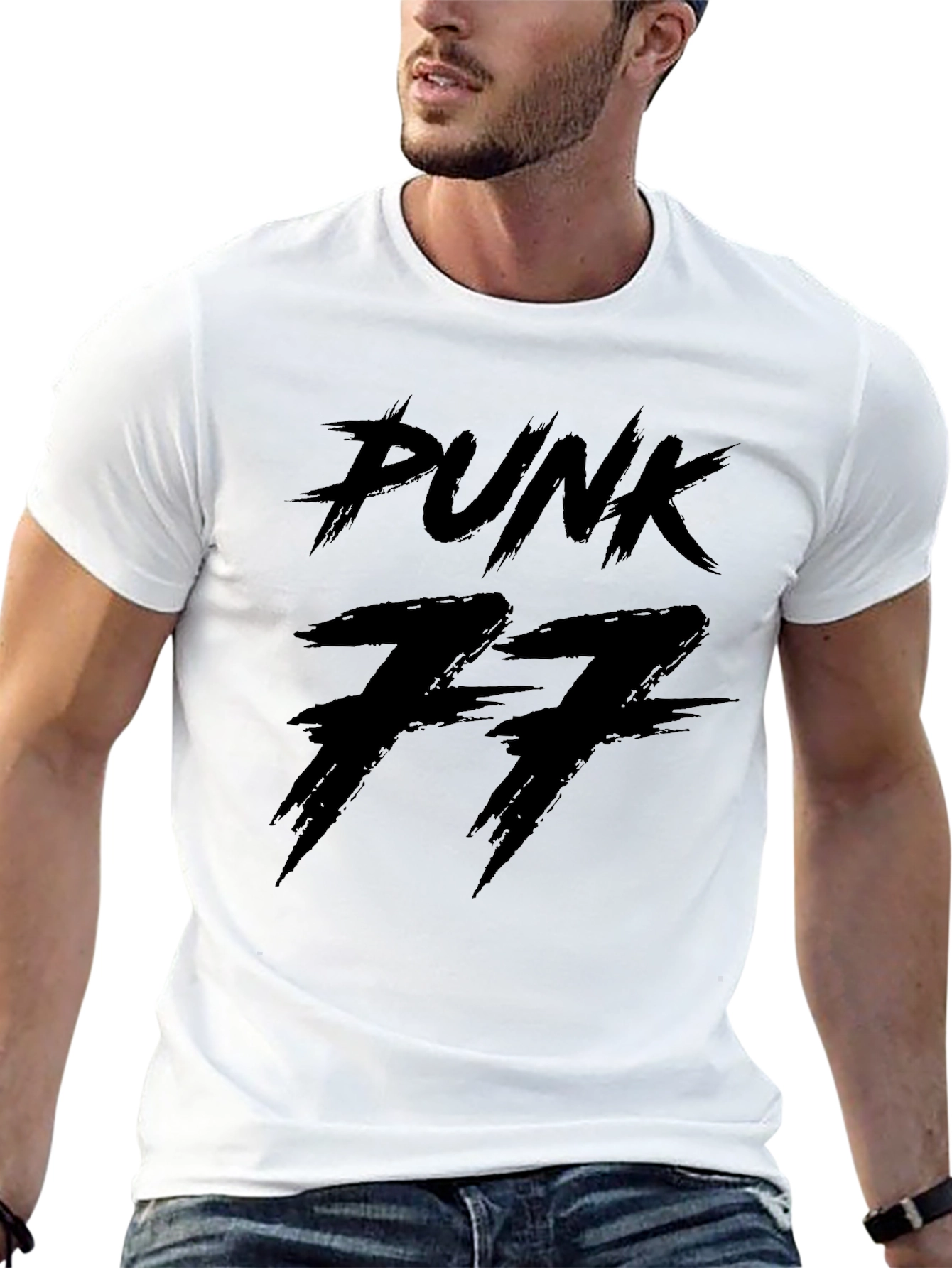 Black Punk 77 Black Graphic Tee view 13